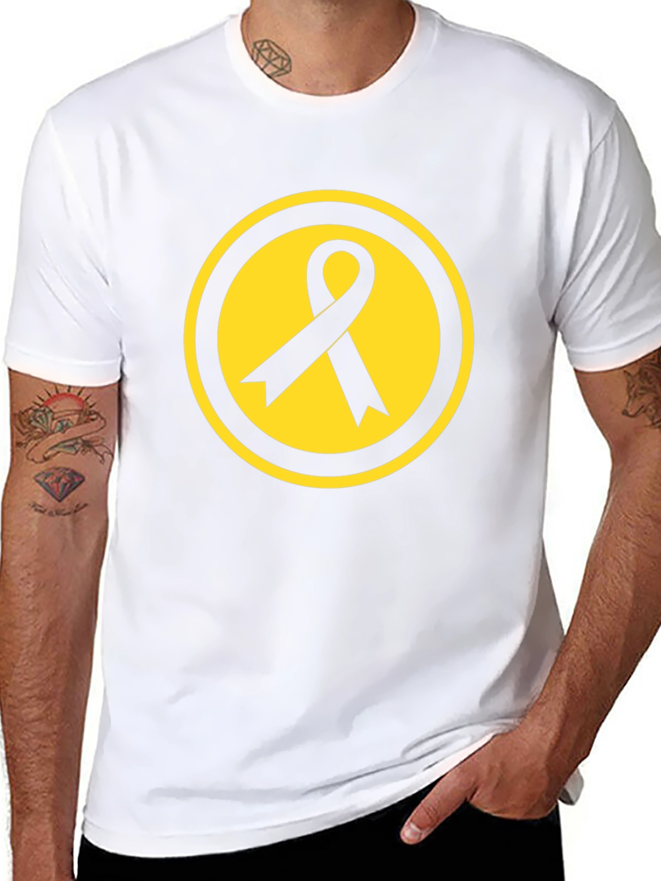 Awareness Ribbon Graphic Tee - Black