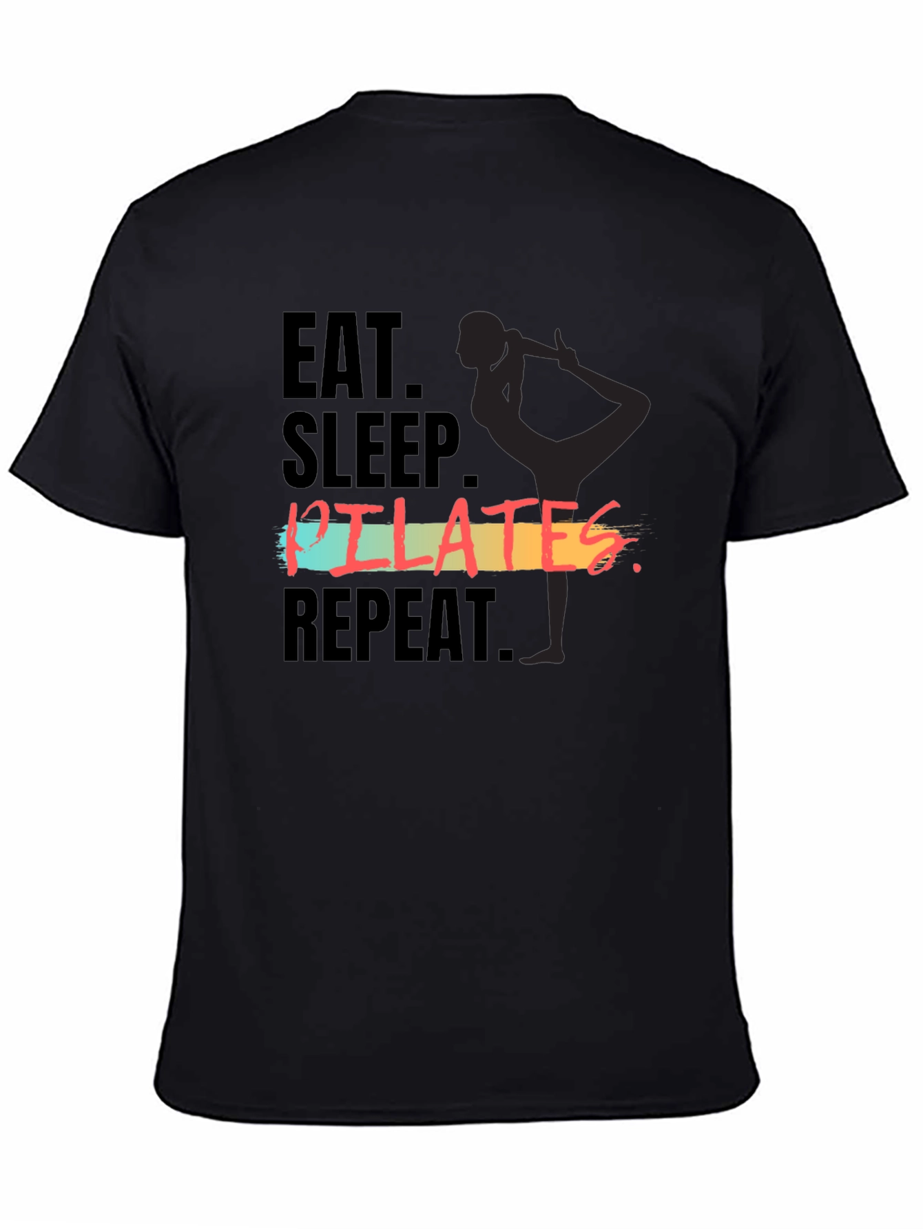 Eat Sleep Pilates Repeat Graphic Tee