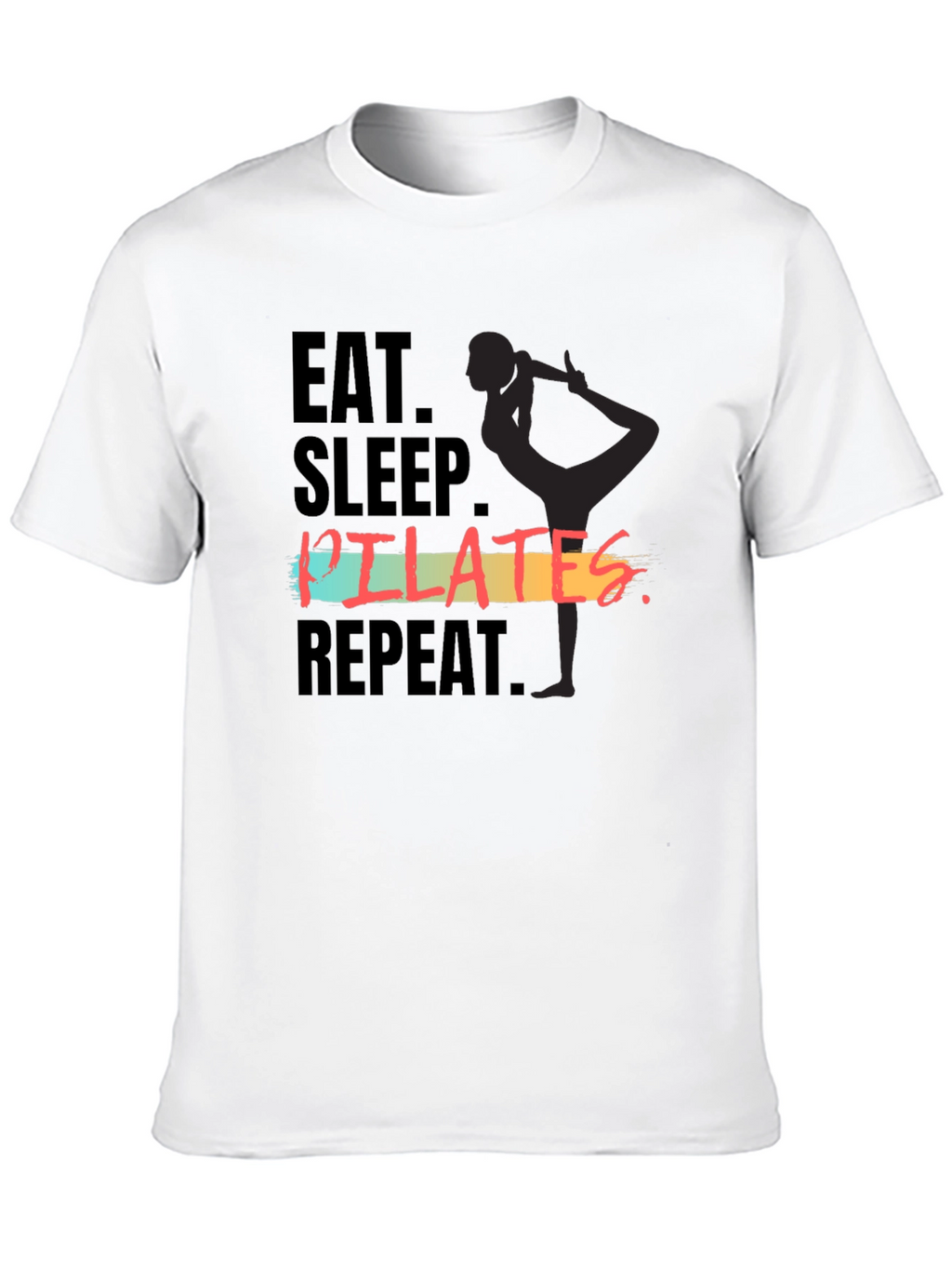 Eat Sleep Pilates Repeat Graphic Tee