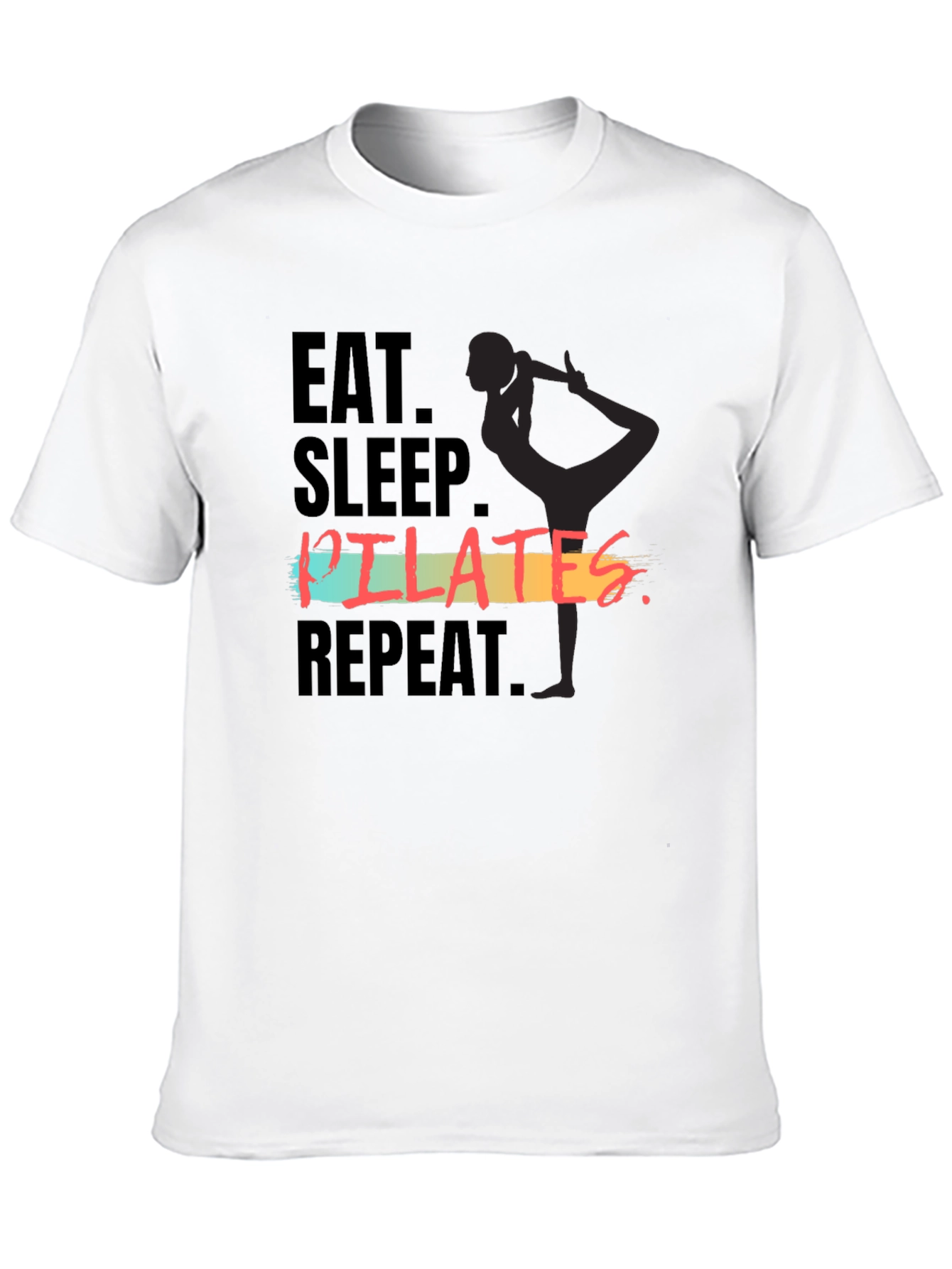 Eat Sleep Pilates Repeat Graphic Tee