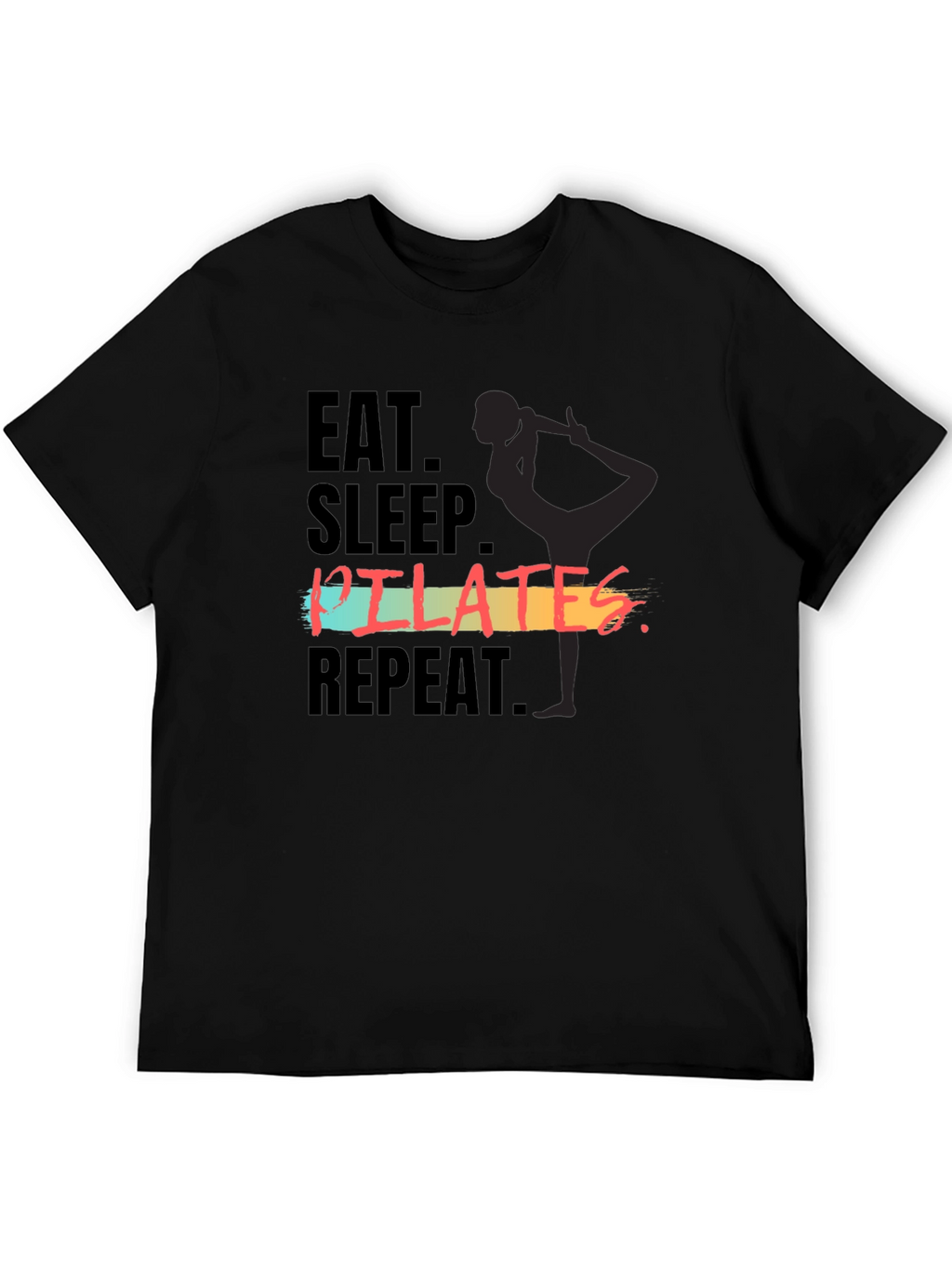 Eat Sleep Pilates Repeat Graphic Tee