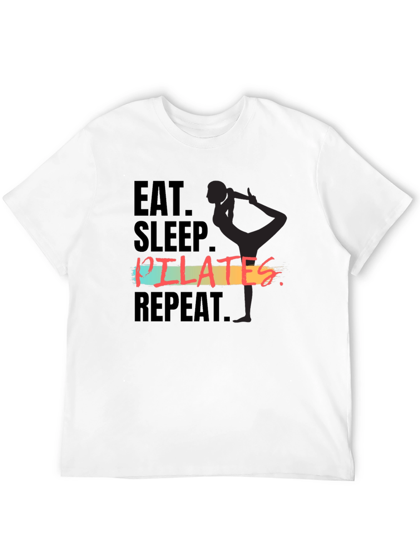 Eat Sleep Pilates Repeat Graphic Tee
