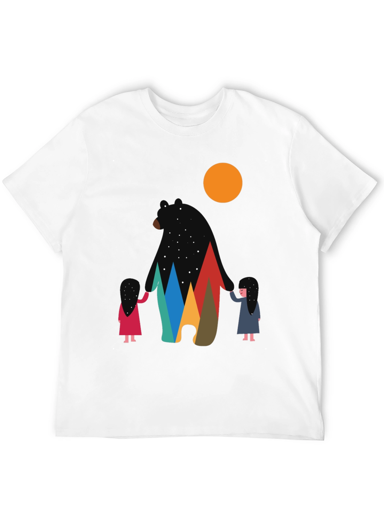 Bear & Mountain Graphic Tee - Stylish Unisex Shirt