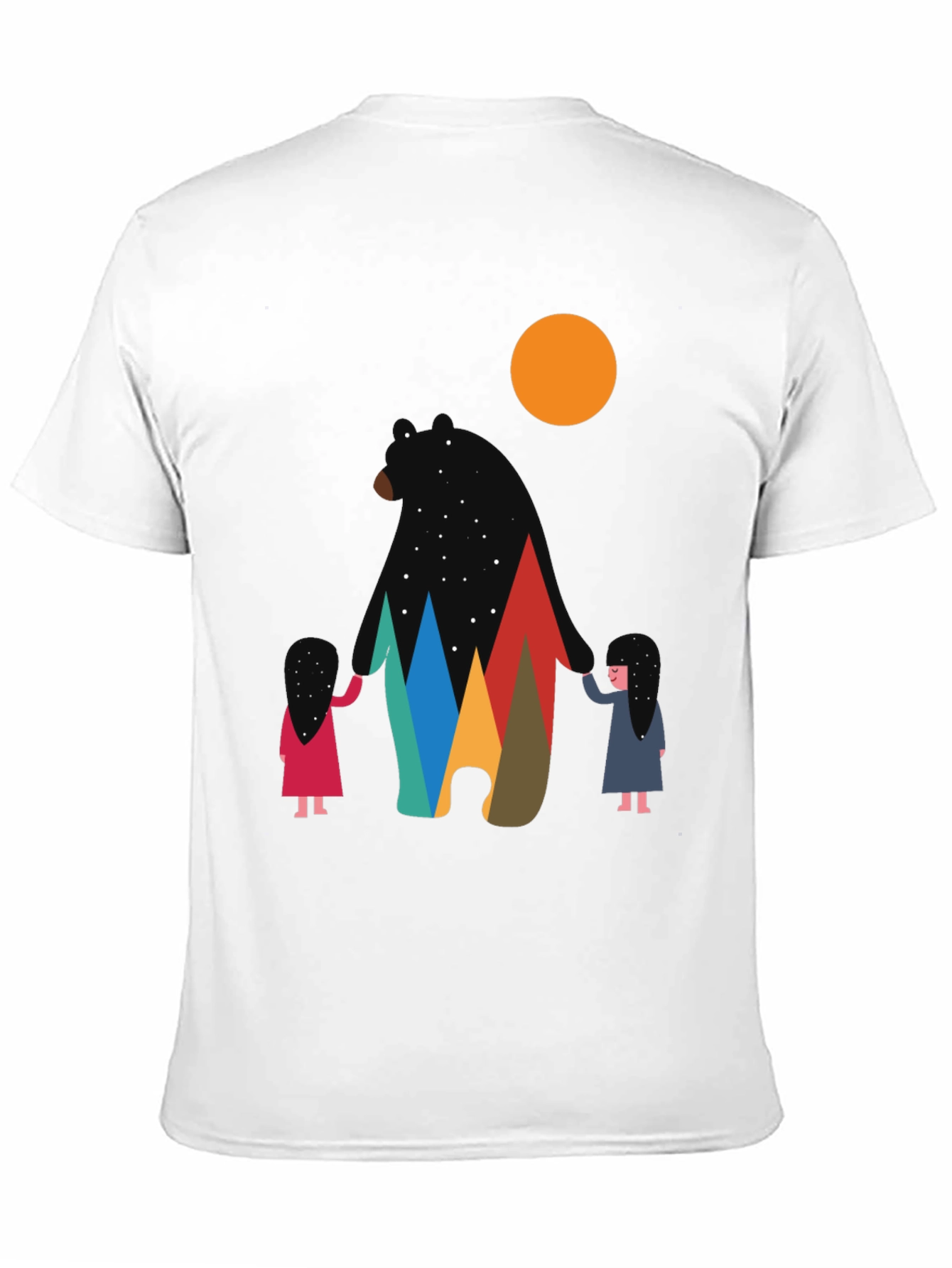 Bear & Mountain Graphic Tee - Stylish Unisex Shirt