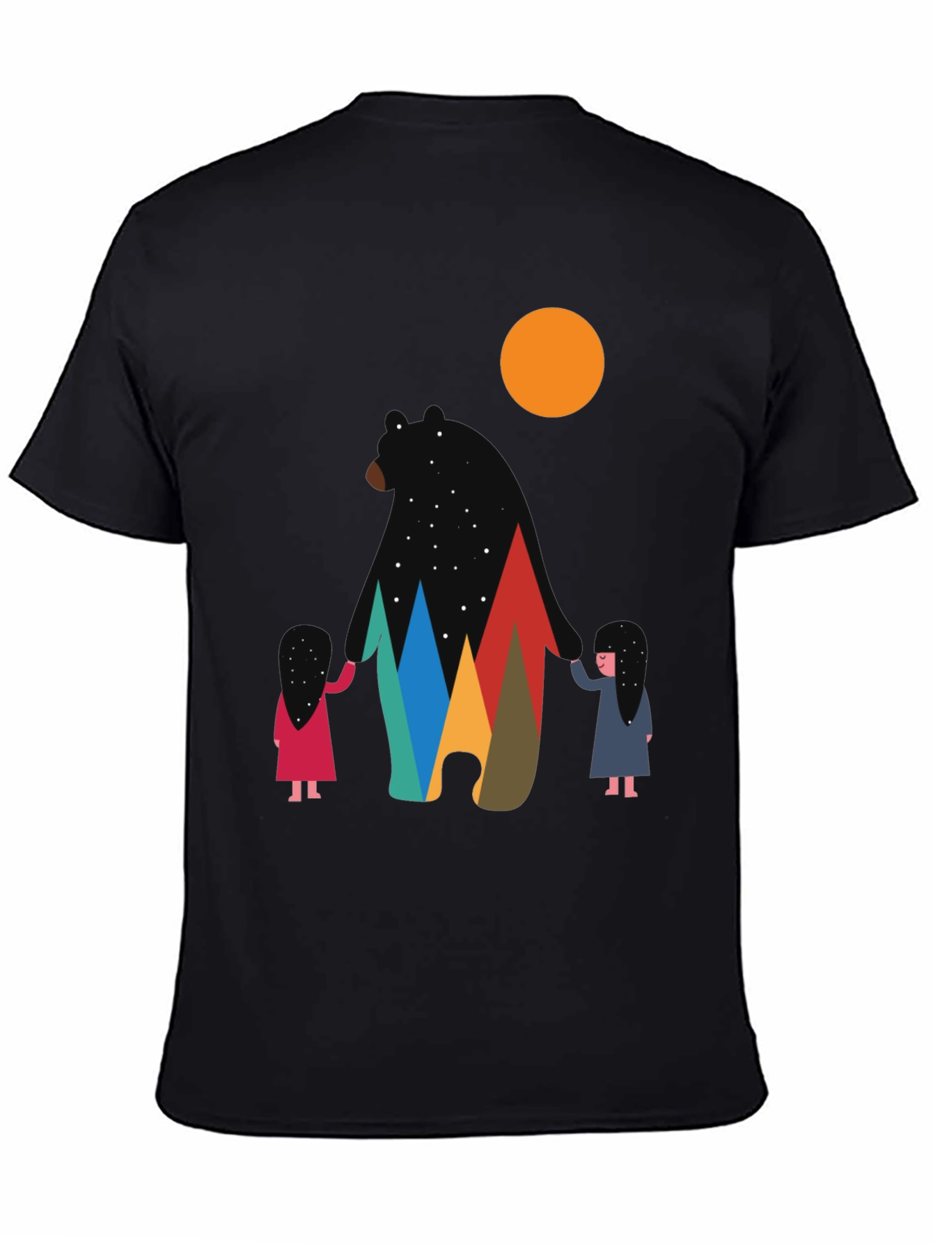 Bear & Mountain Graphic Tee - Stylish Unisex Shirt