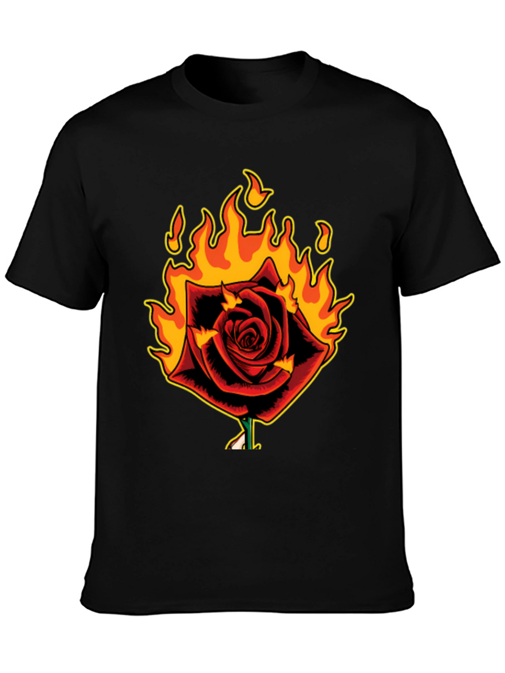 Burning Rose Graphic T-Shirt