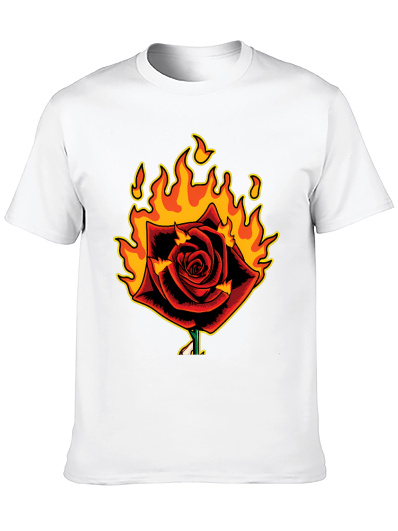 Burning Rose Graphic T-Shirt