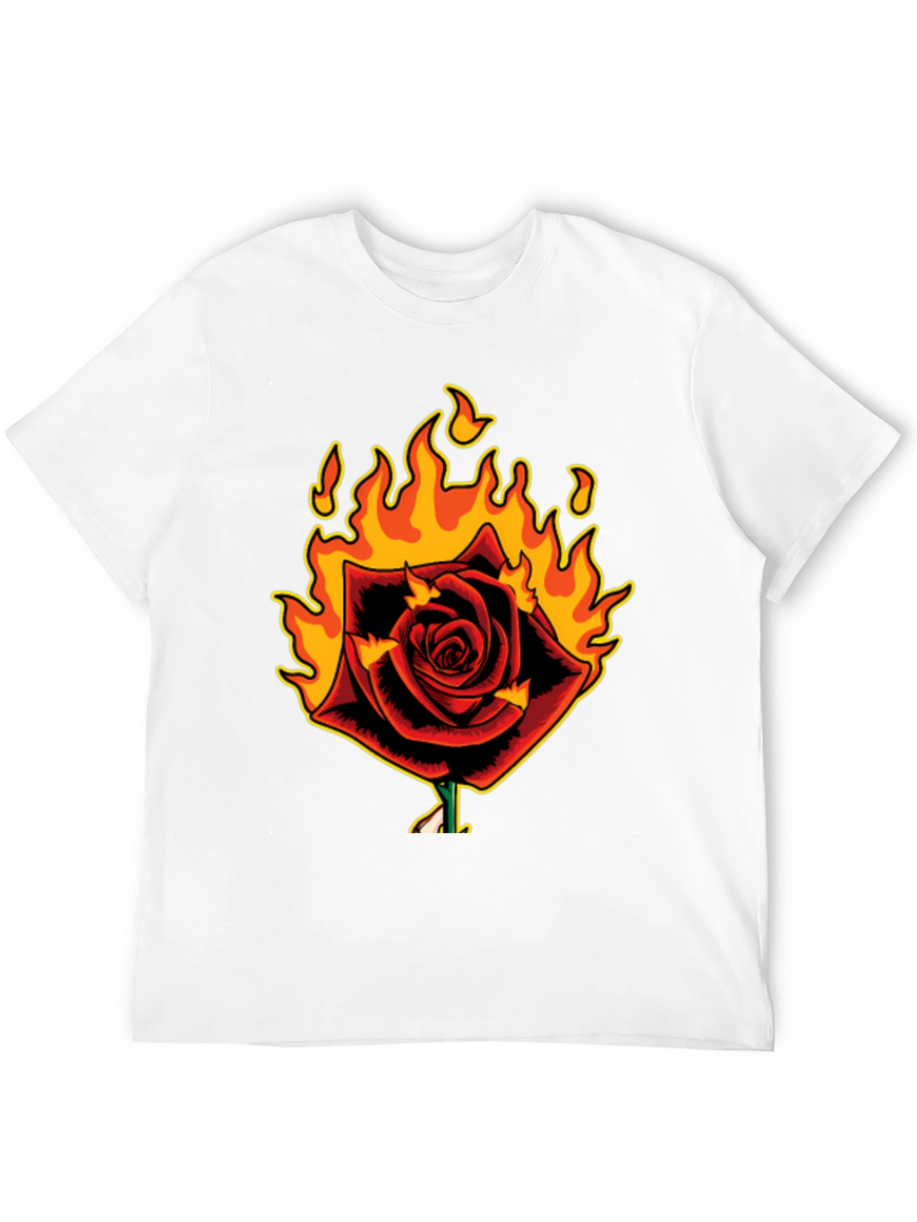 Burning Rose Graphic T-Shirt