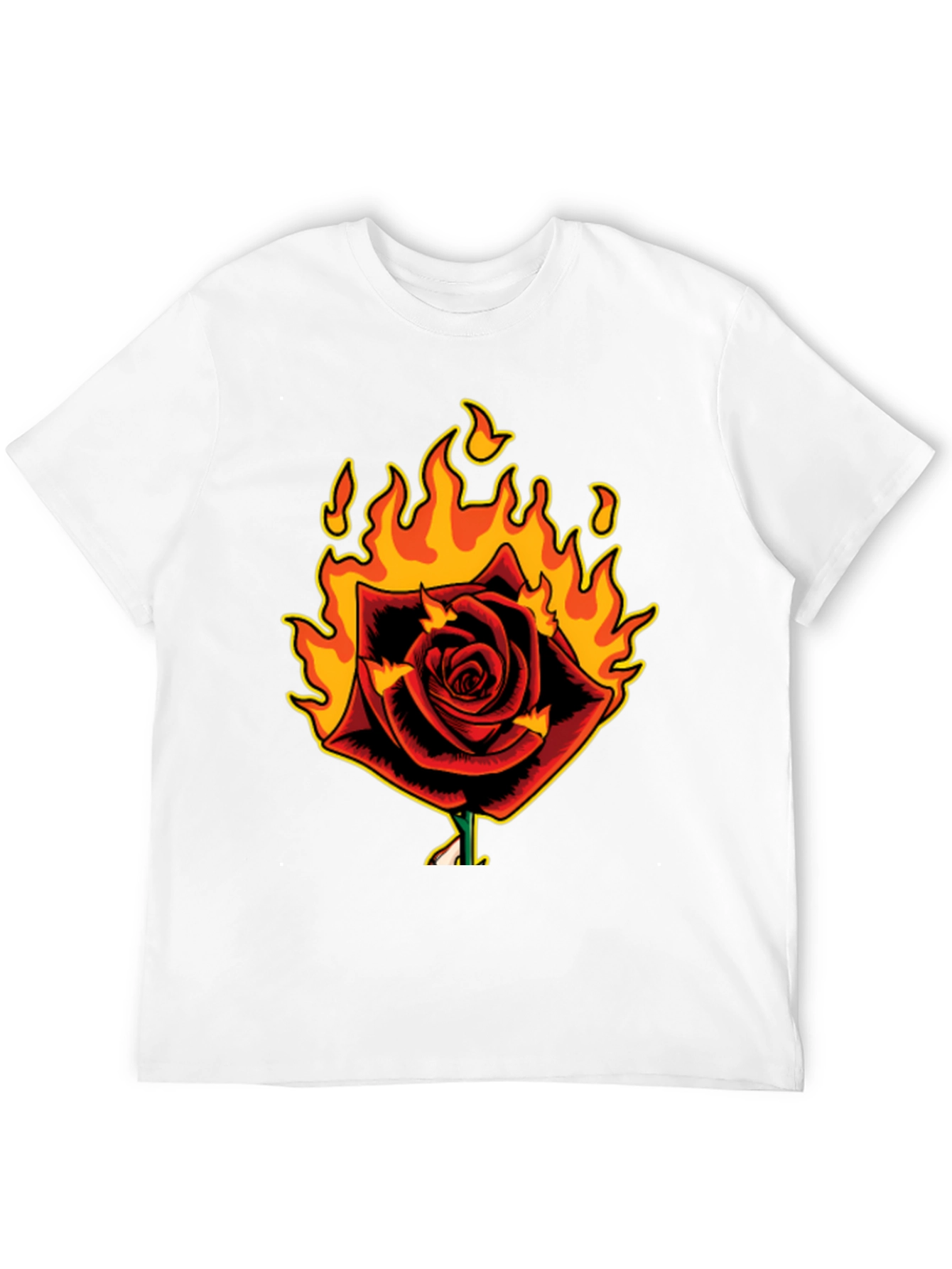 Burning Rose Graphic T-Shirt