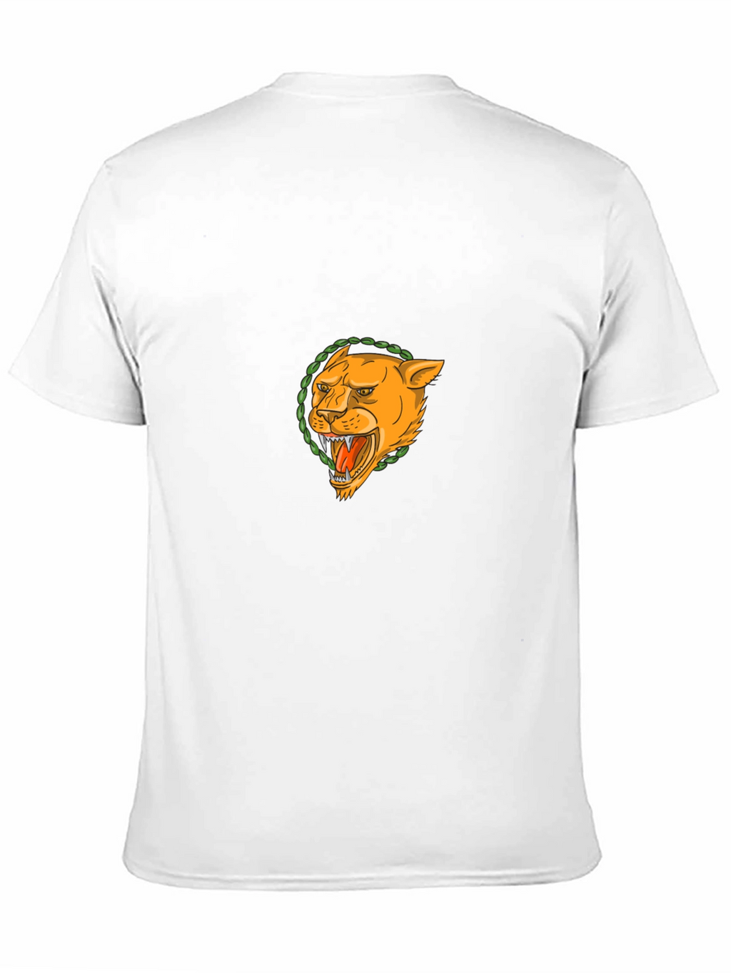 Black T-Shirt with Lion Graphic