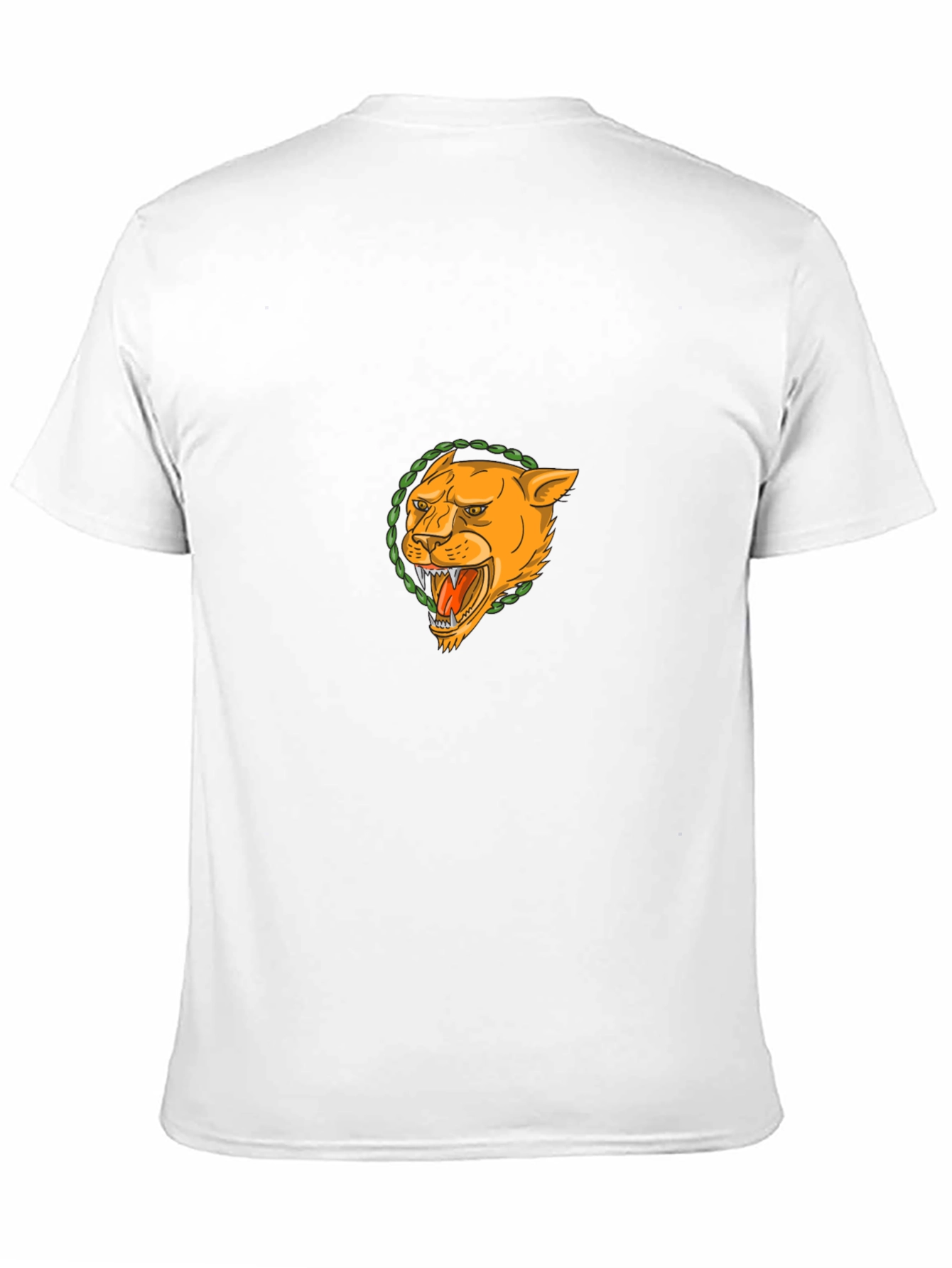 Black T-Shirt with Lion Graphic