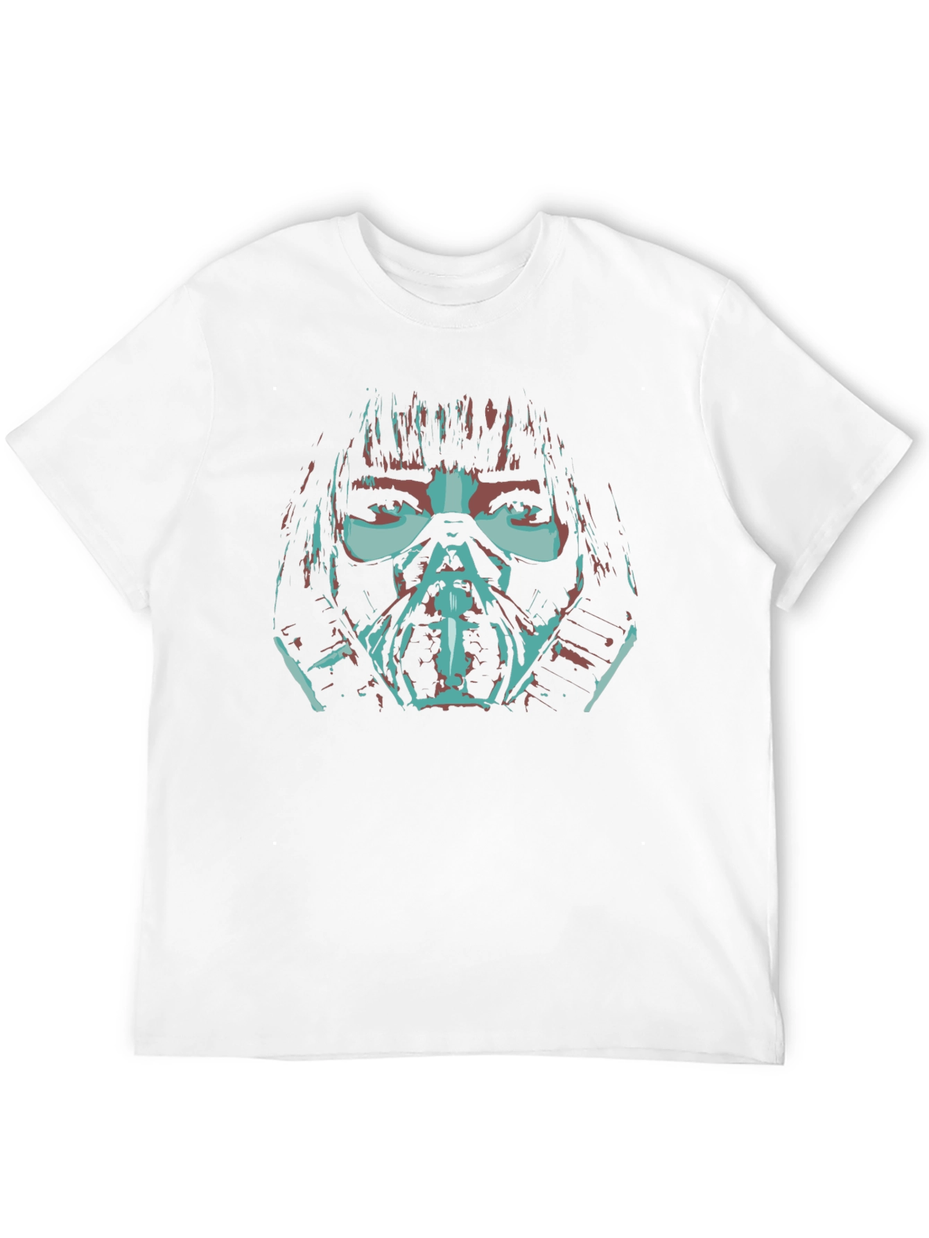 Cyberpunk Mask Graphic Tee - Edgy Sci-Fi Style