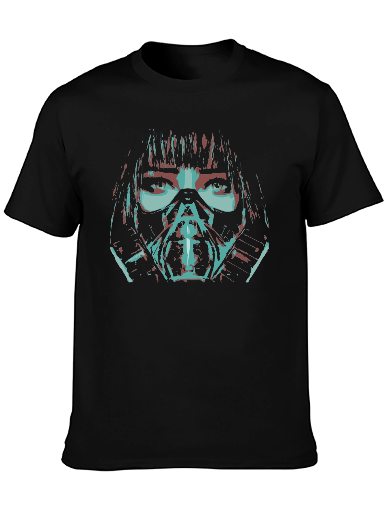 Cyberpunk Mask Graphic Tee - Edgy Sci-Fi Style