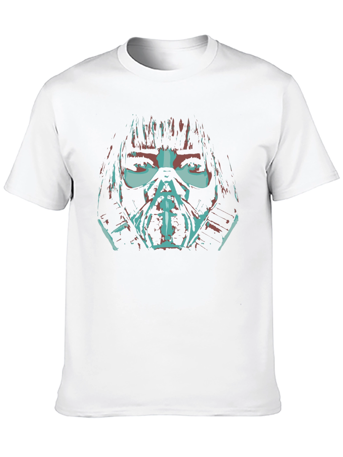 Cyberpunk Mask Graphic Tee - Edgy Sci-Fi Style