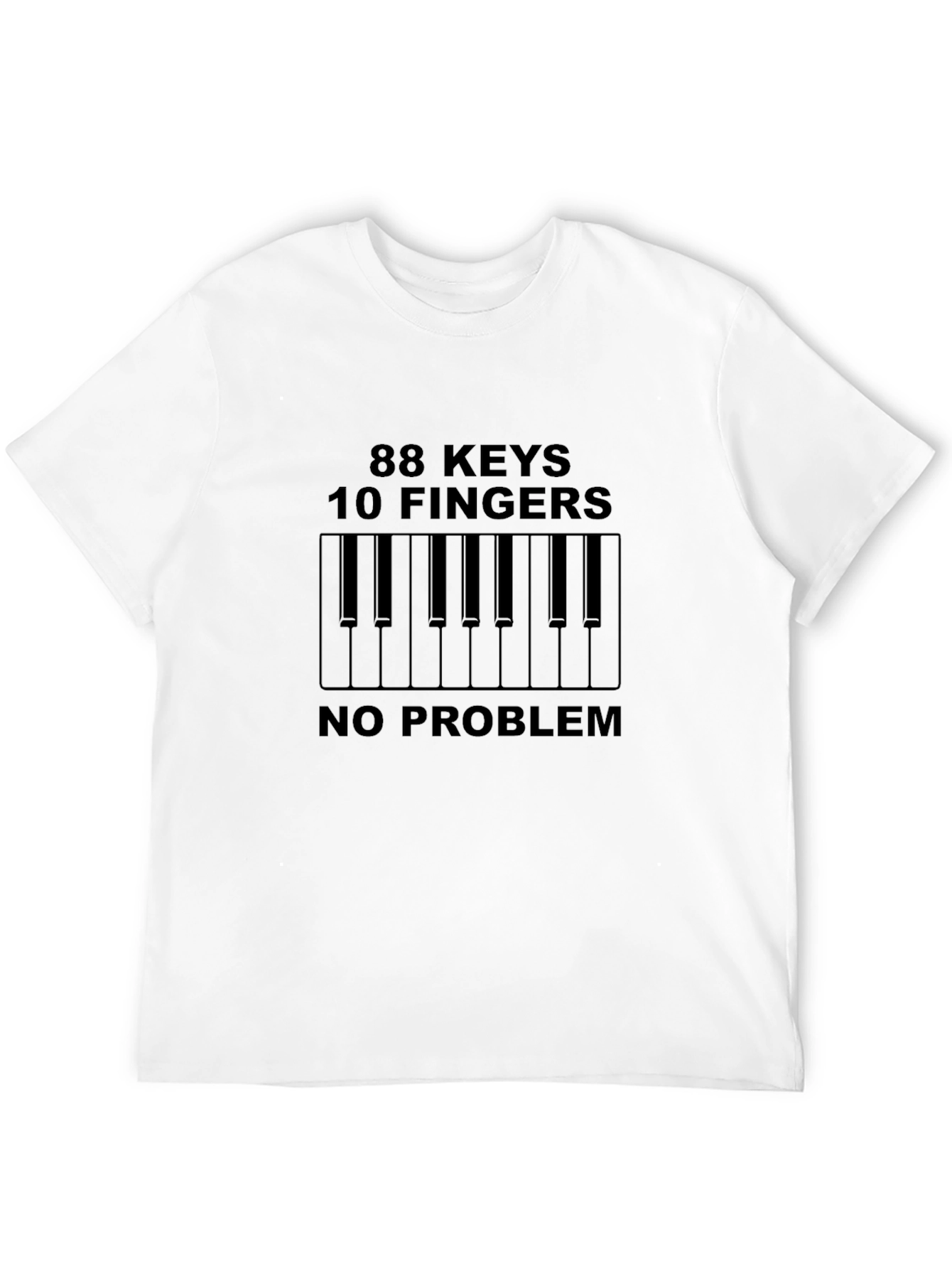 88 Keys 10 Fingers No Problem Black Tee