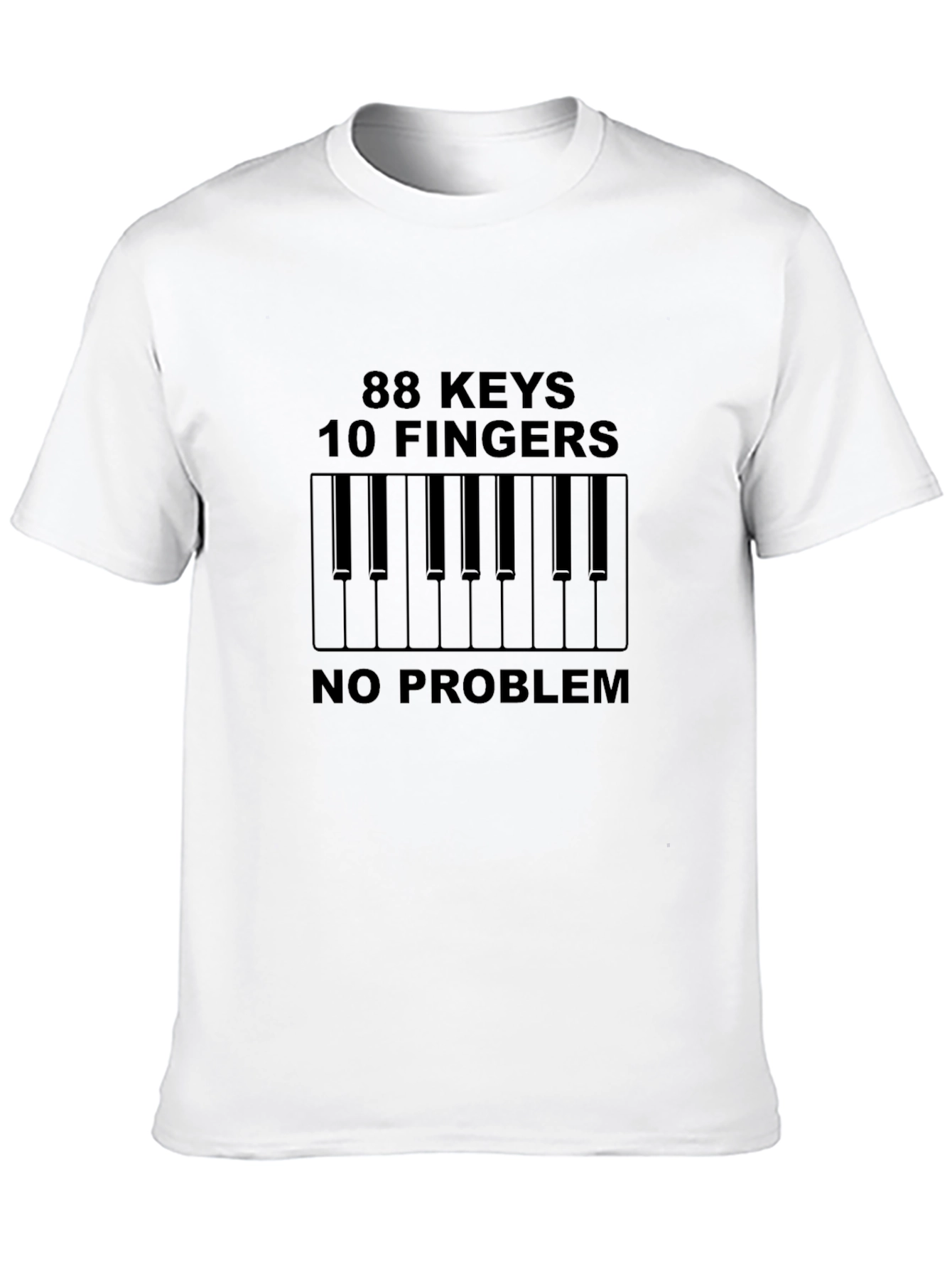 88 Keys 10 Fingers No Problem Black Tee