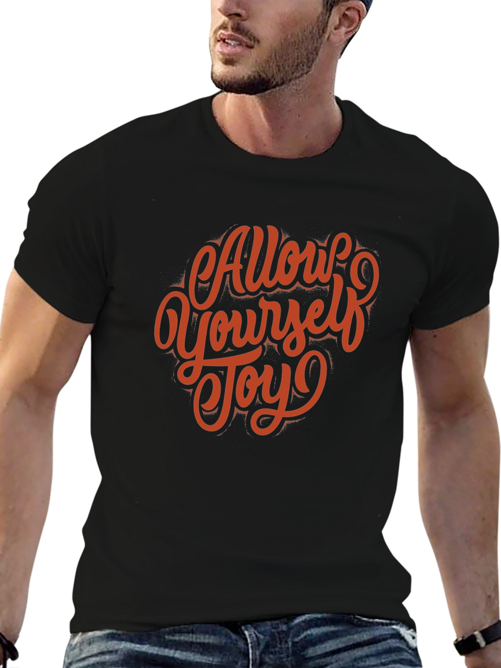 Allow Yourself Joy Black Graphic Tee