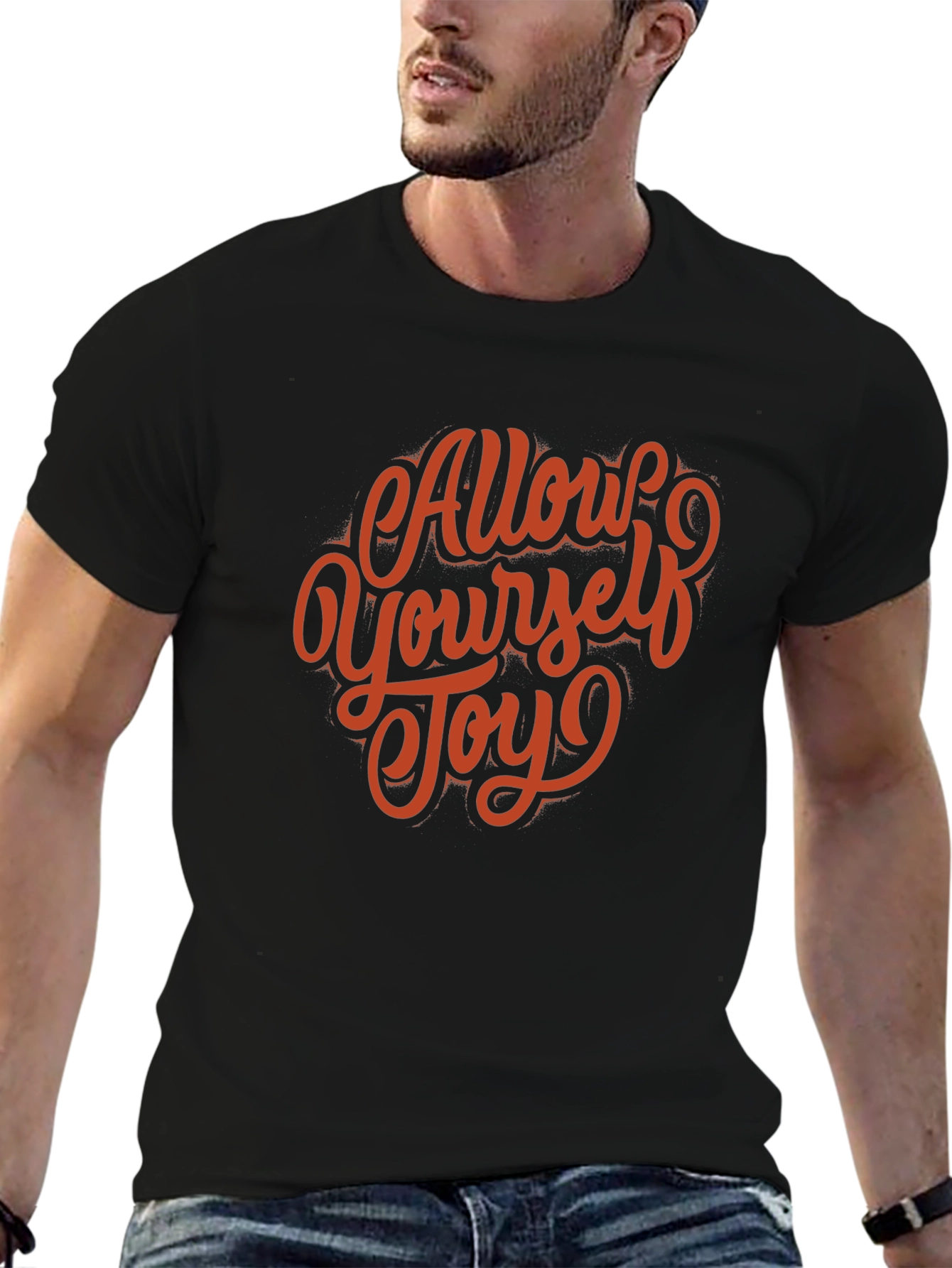 Allow Yourself Joy Black Graphic Tee