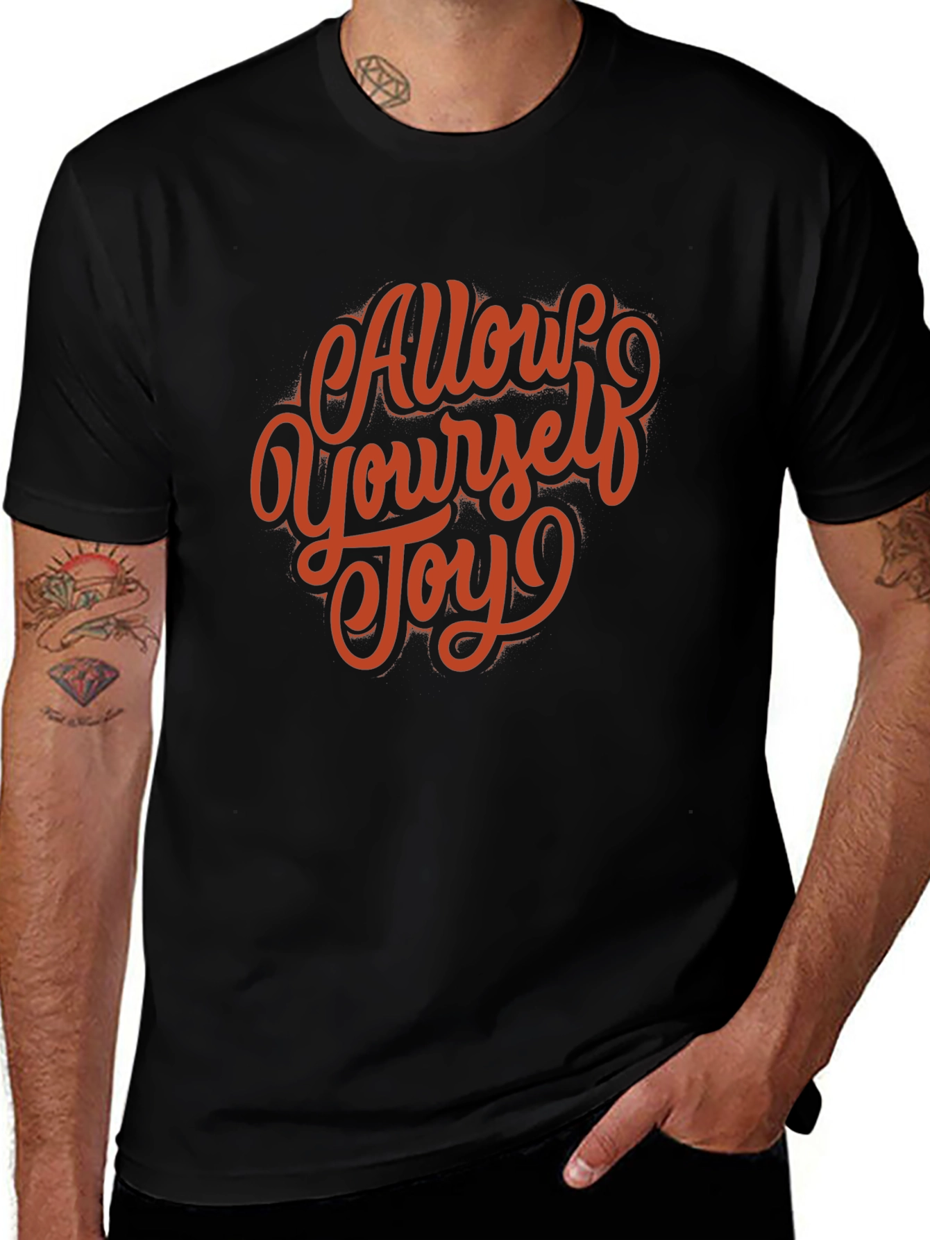 Allow Yourself Joy Black Graphic Tee