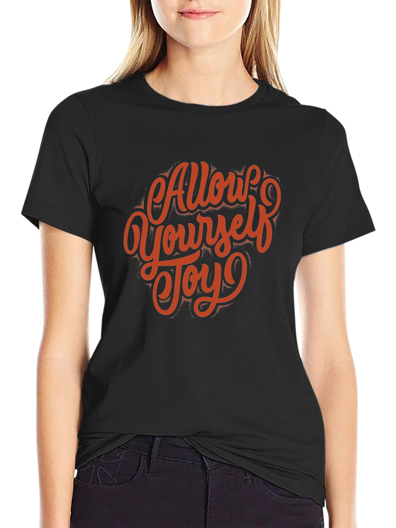 Allow Yourself Joy Black Graphic Tee