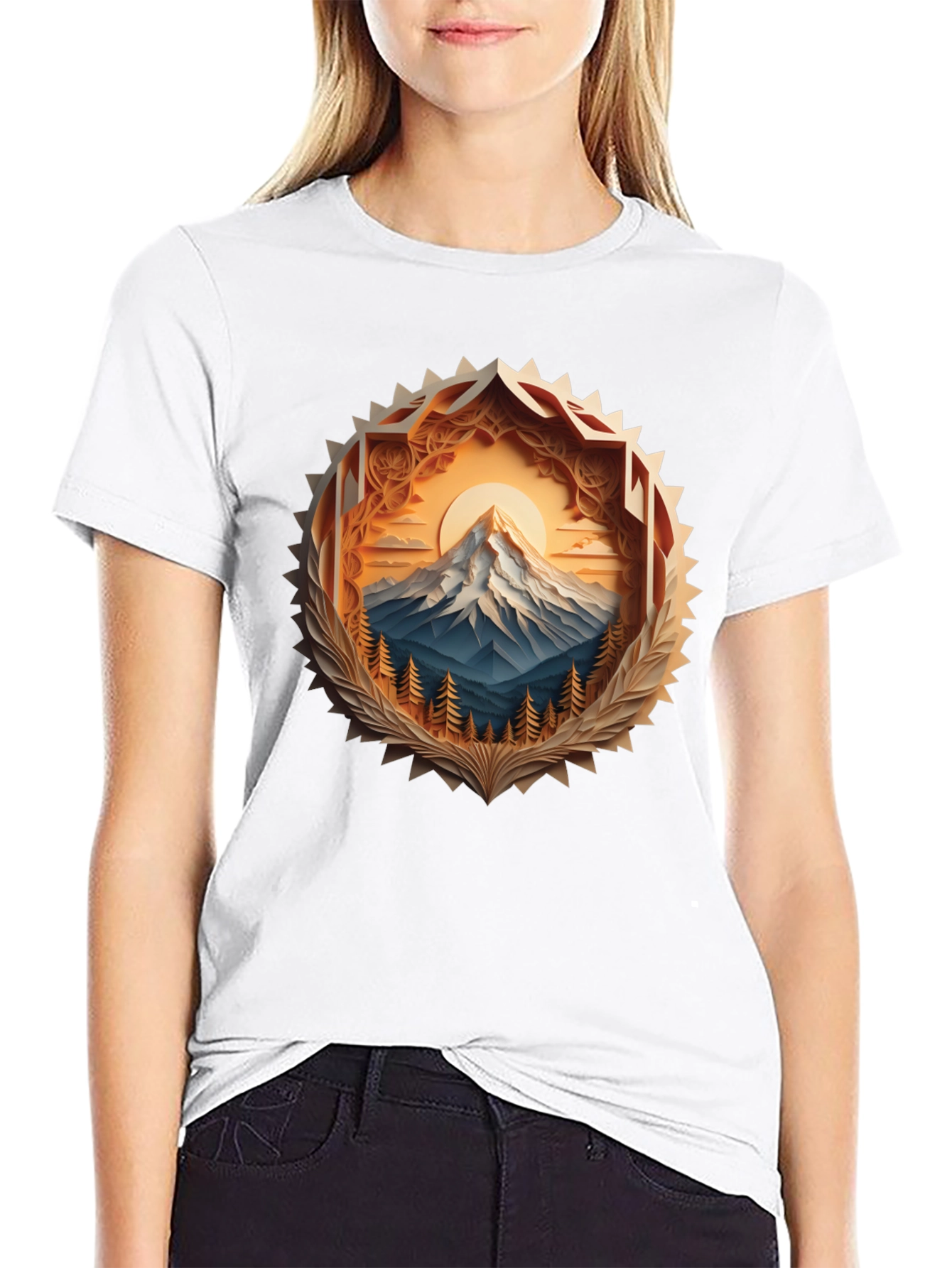 Mountain Peak Graphic Tee - Stylish Nature Design