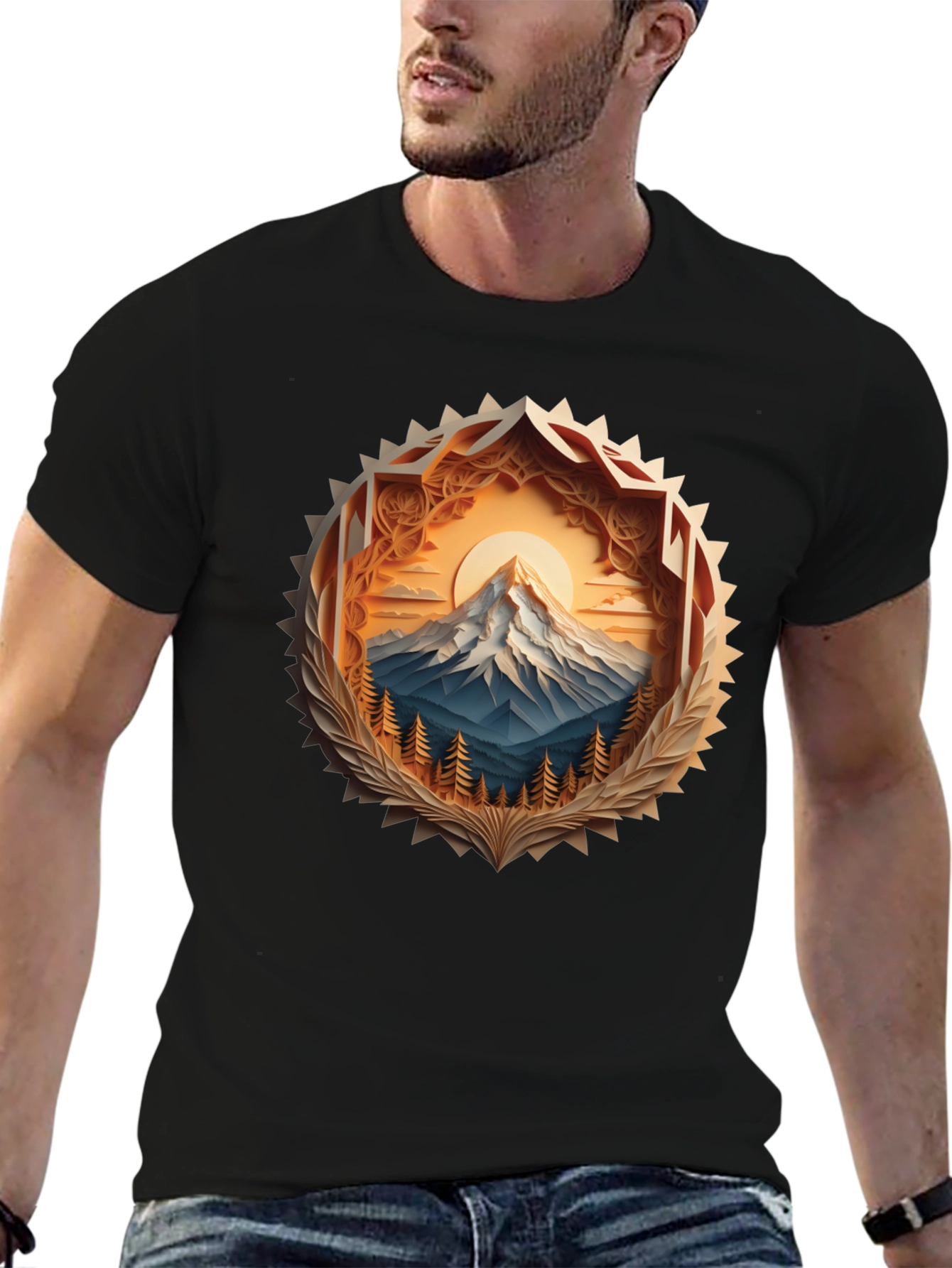 Mountain Peak Graphic Tee - Stylish Nature Design