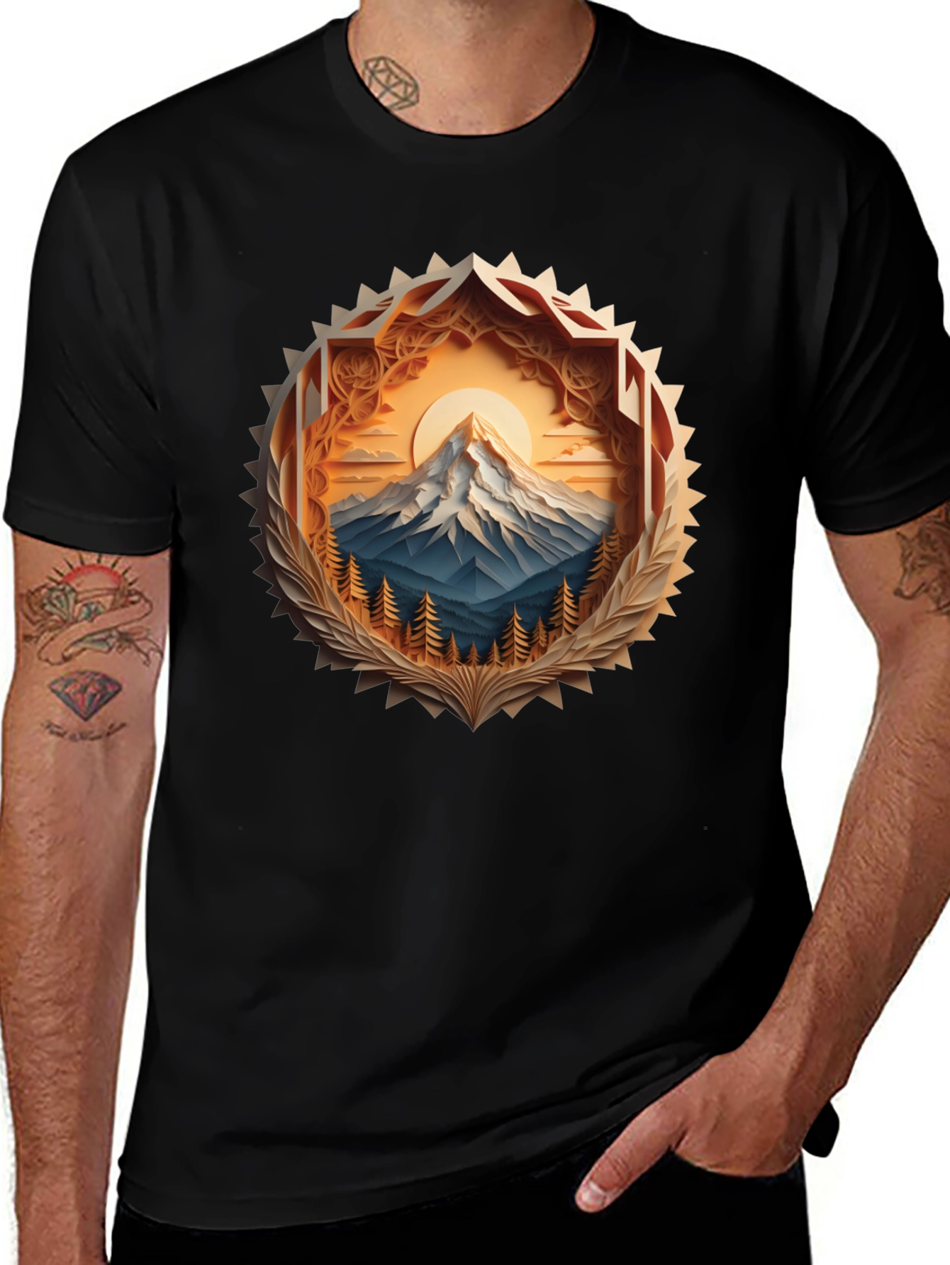 Mountain Peak Graphic Tee - Stylish Nature Design
