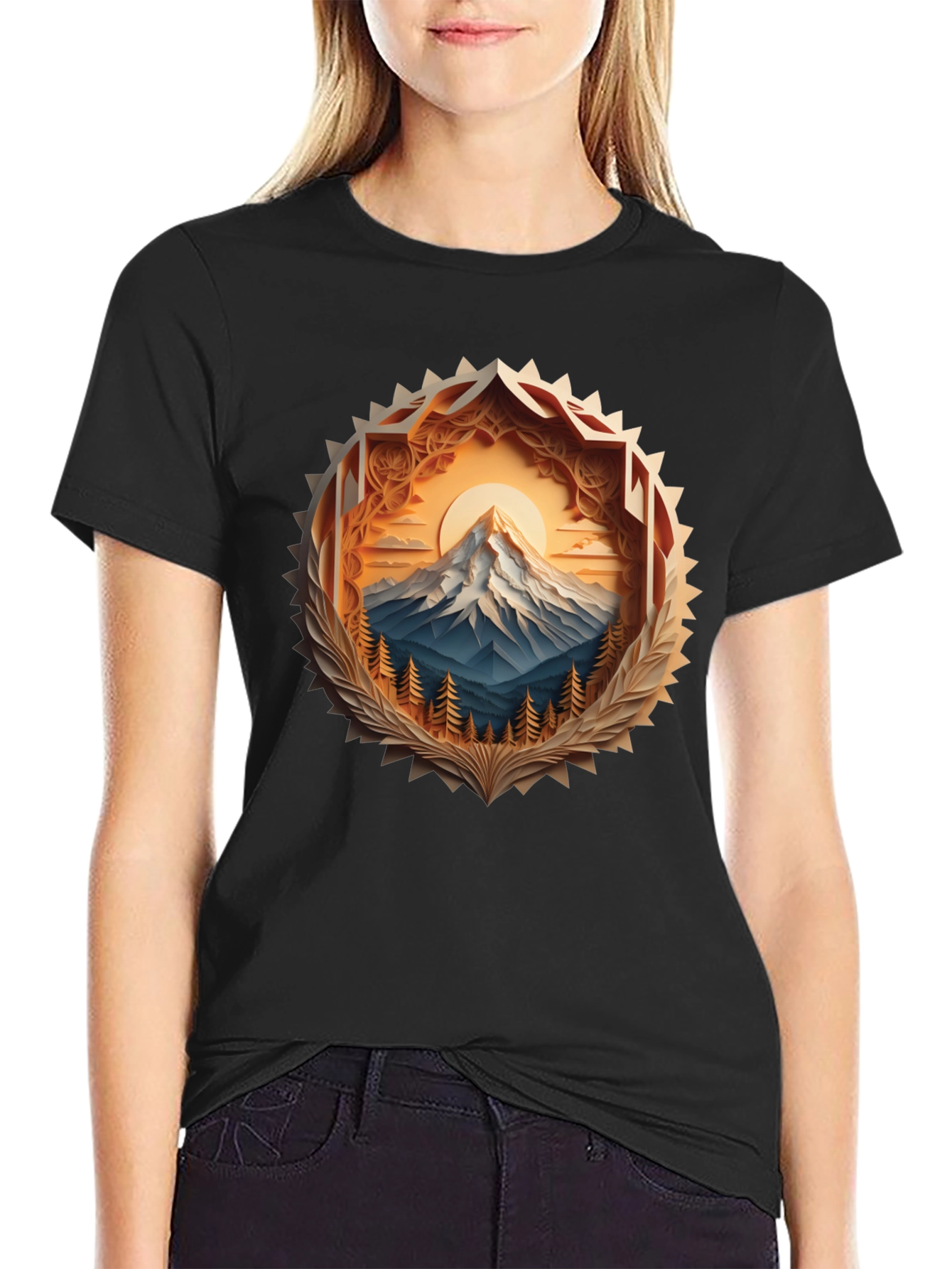 Mountain Peak Graphic Tee - Stylish Nature Design