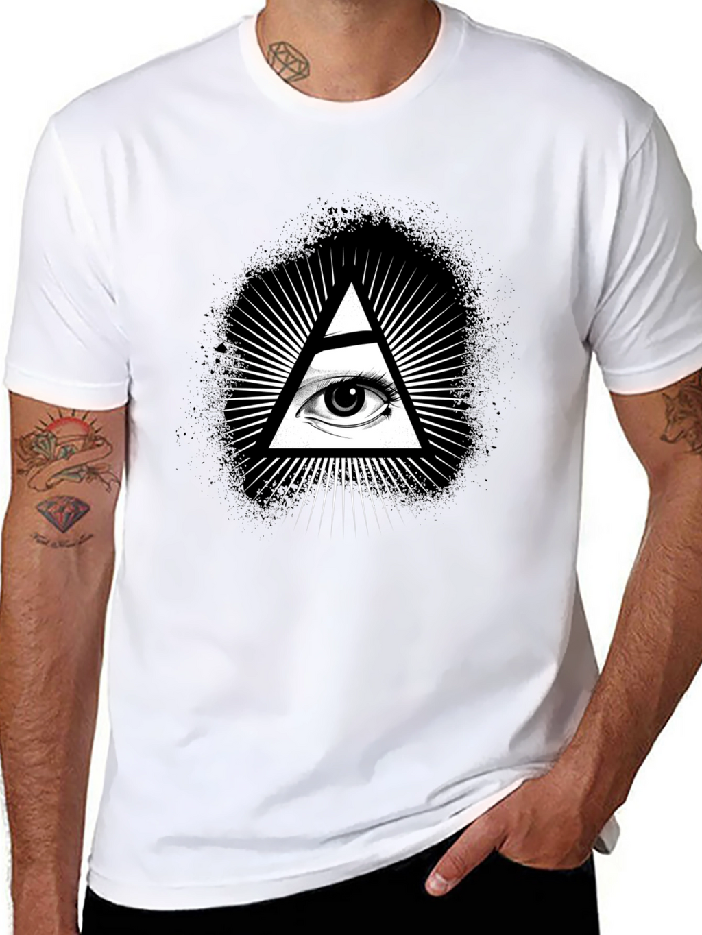 Illuminati Eye Black Graphic T-Shirt