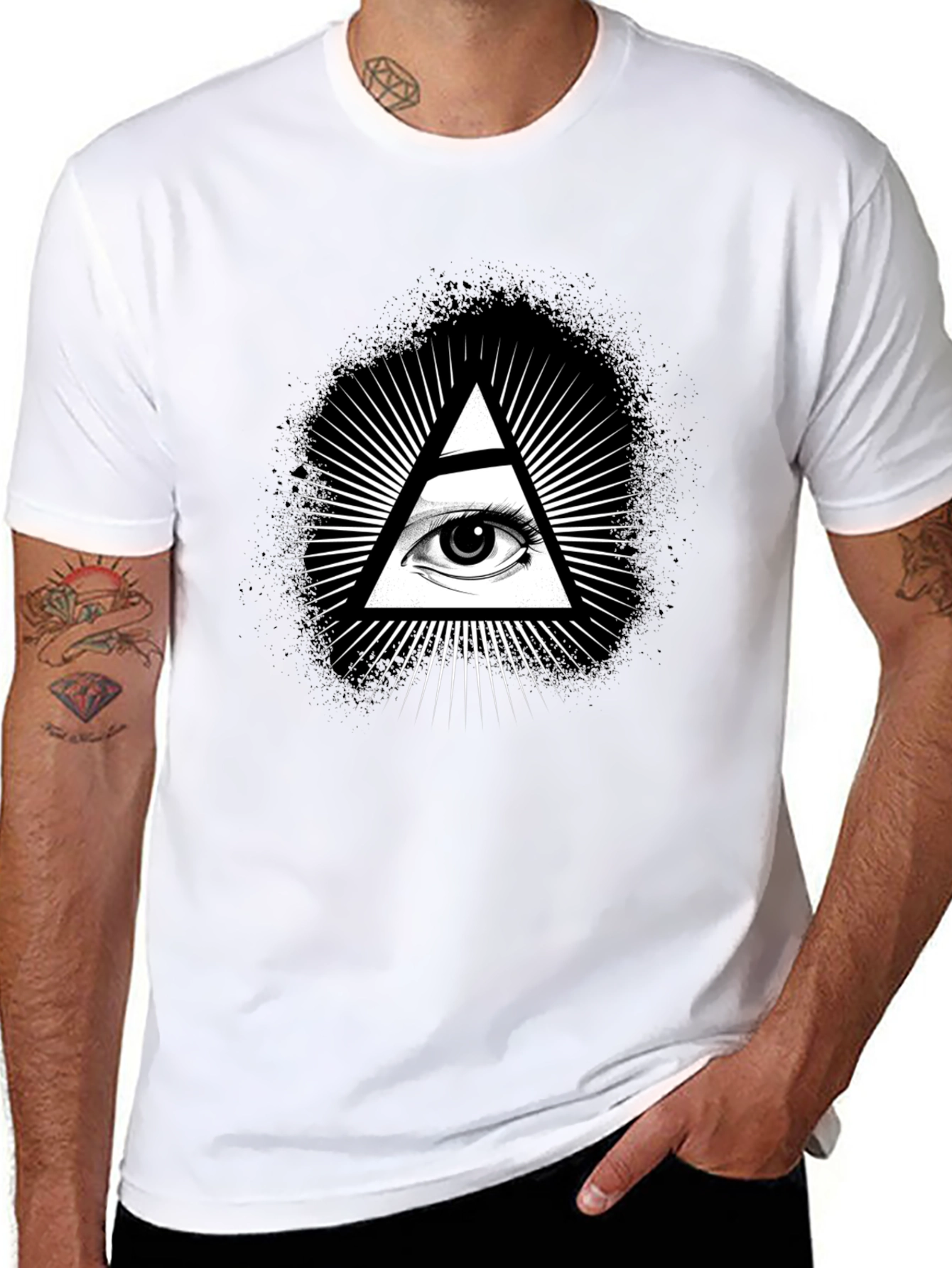 Illuminati Eye Black Graphic T-Shirt