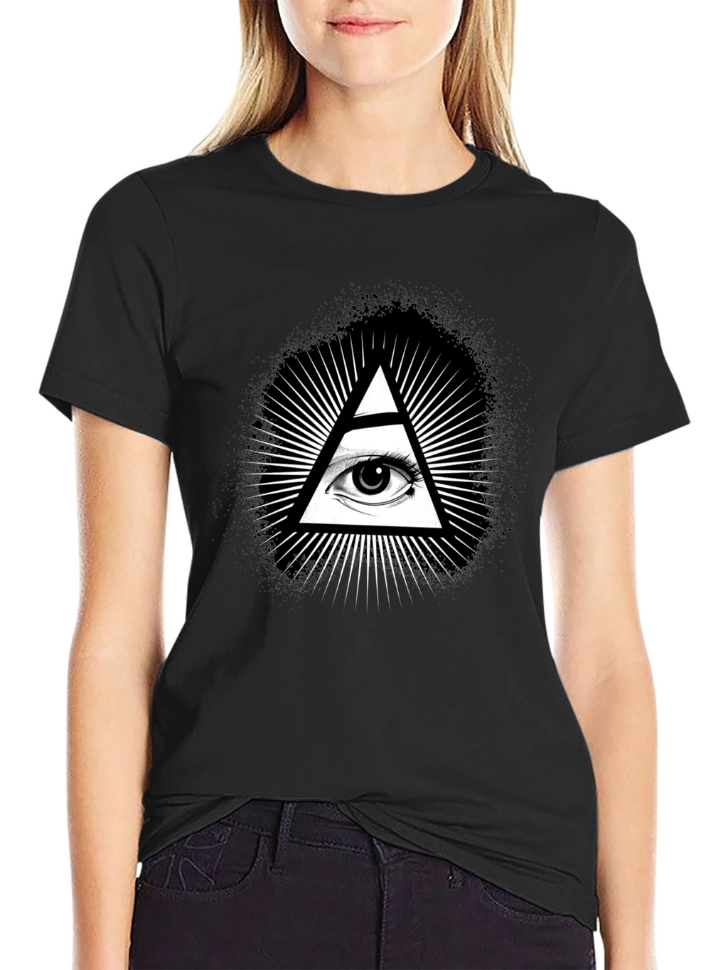 Illuminati Eye Black Graphic T-Shirt