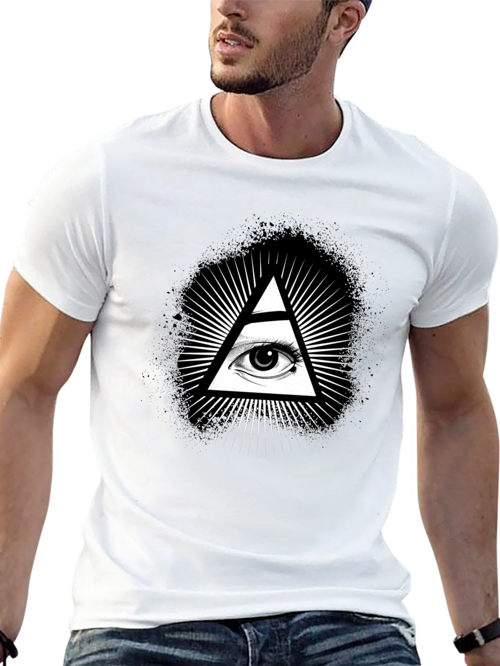 Illuminati Eye Black Graphic T-Shirt