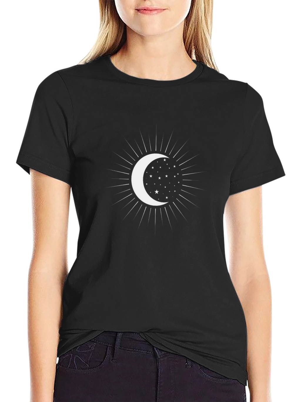 Celestial Moon and Stars Graphic Tee