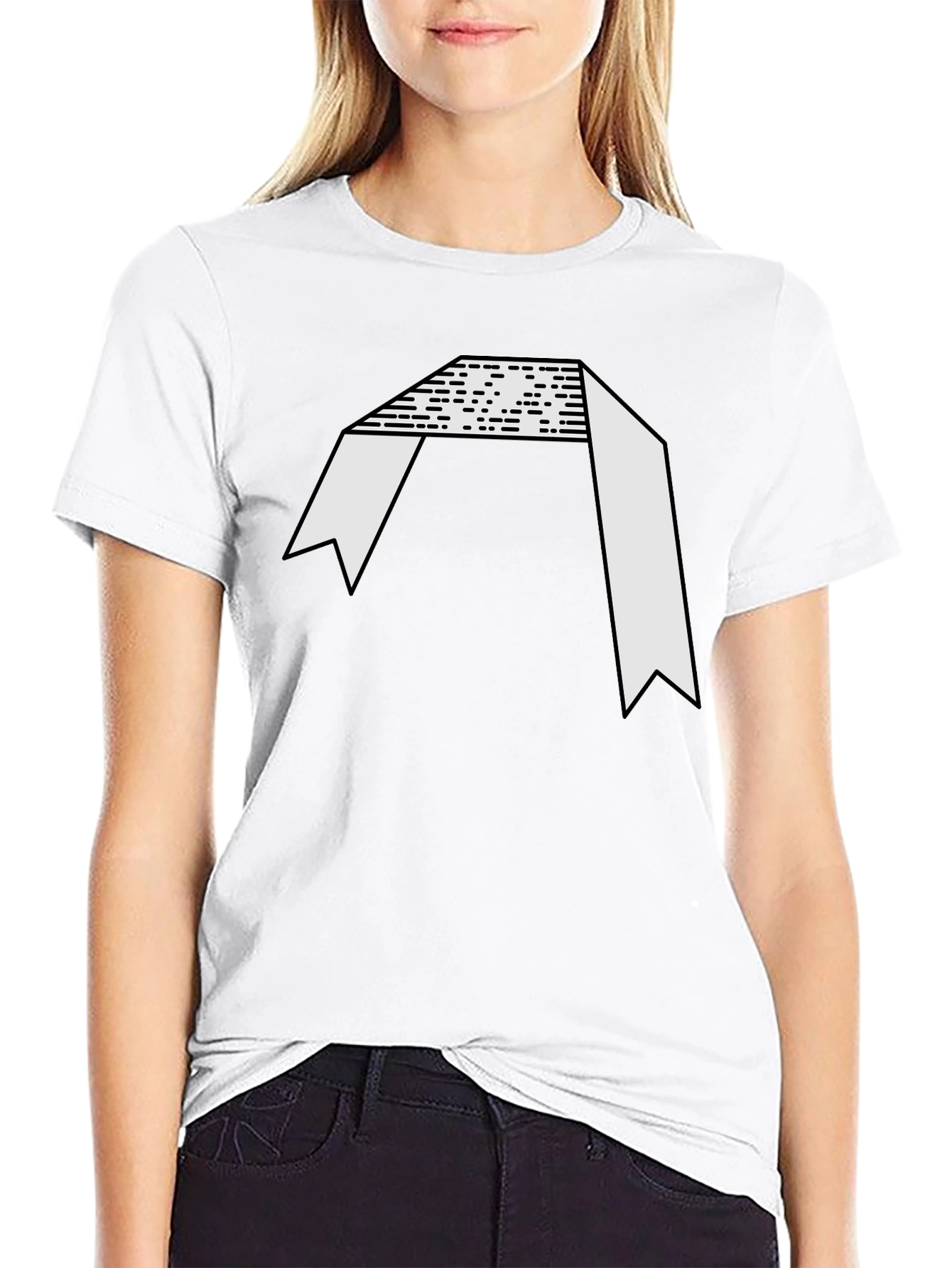 Abstract Graphic Black Tee