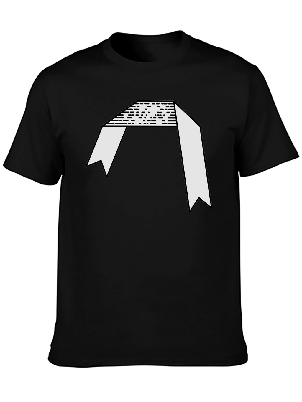 Abstract Graphic Black Tee