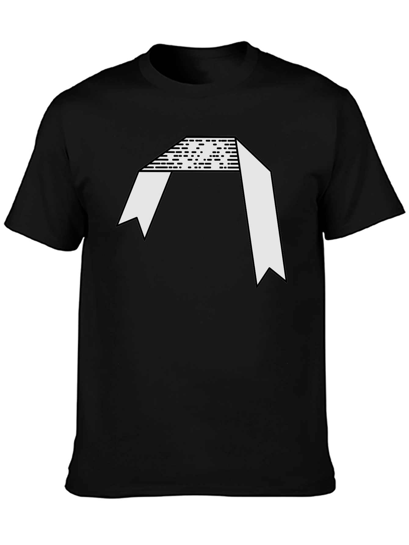 Abstract Graphic Black Tee