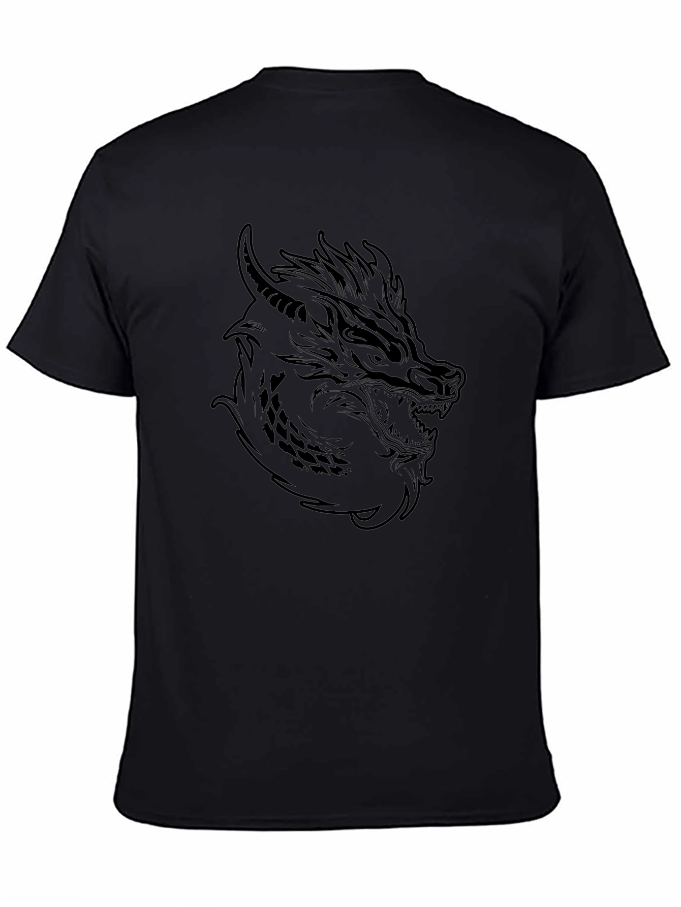 Dragon Head Graphic Tee - Mens Black T-Shirt