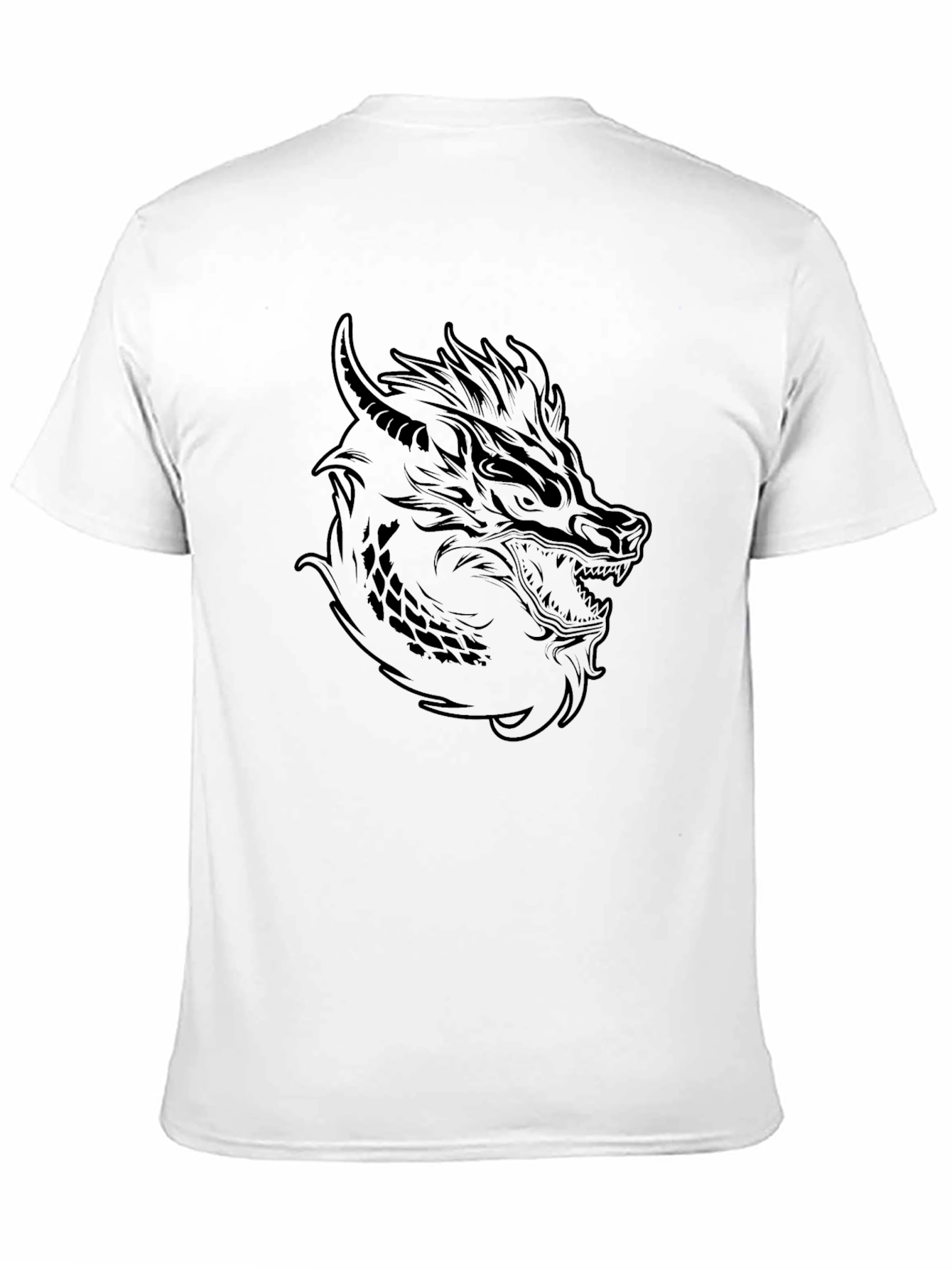 Dragon Head Graphic Tee - Mens Black T-Shirt