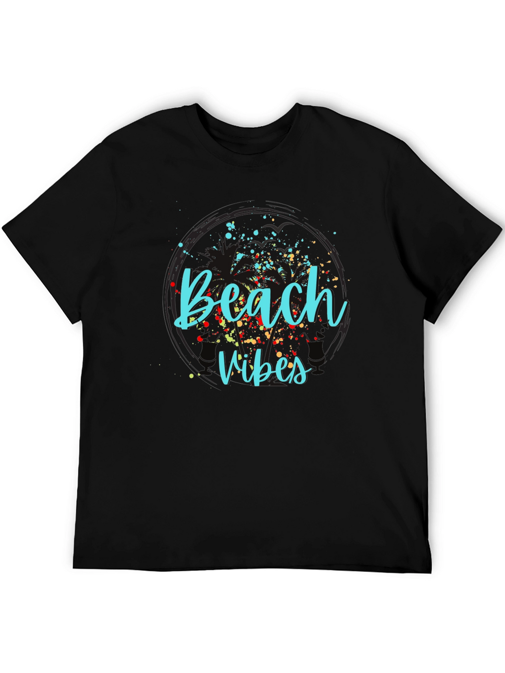 Beach Vibes Graphic Tee - Black