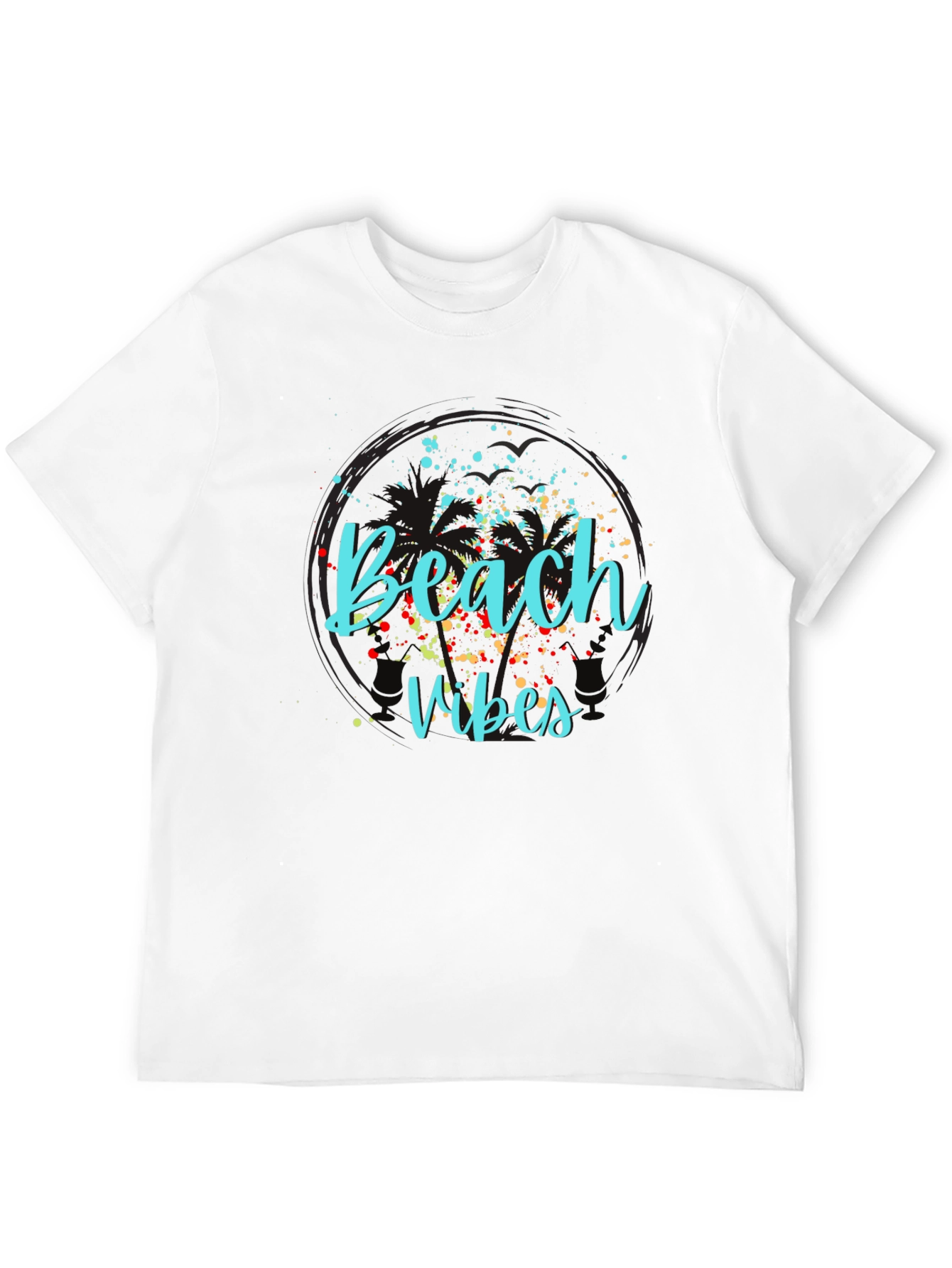 Beach Vibes Graphic Tee - Black