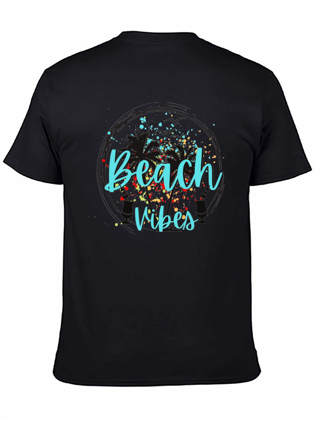 Beach Vibes Graphic Tee - Black
