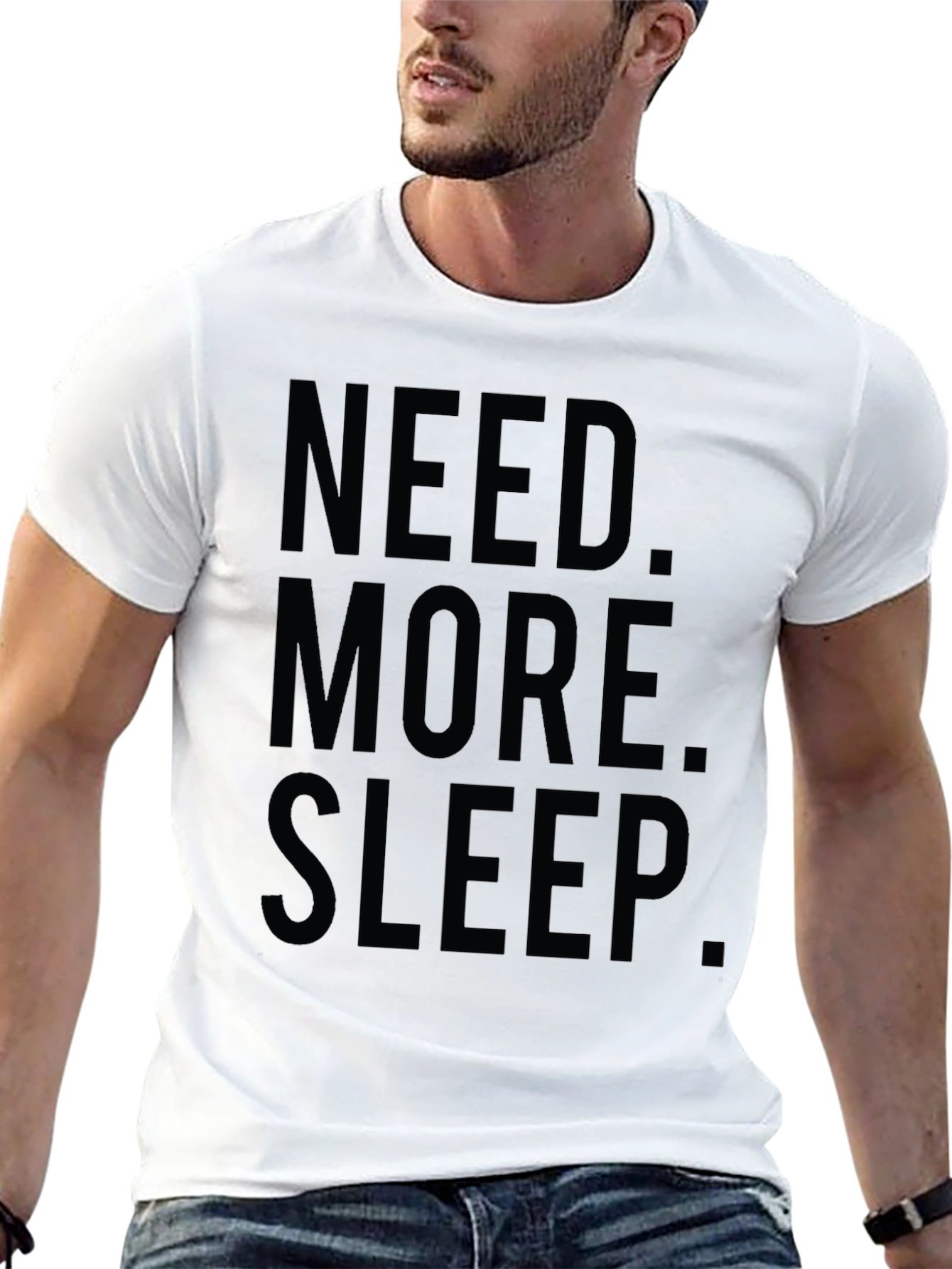 Need More Sleep Black Graphic Tee