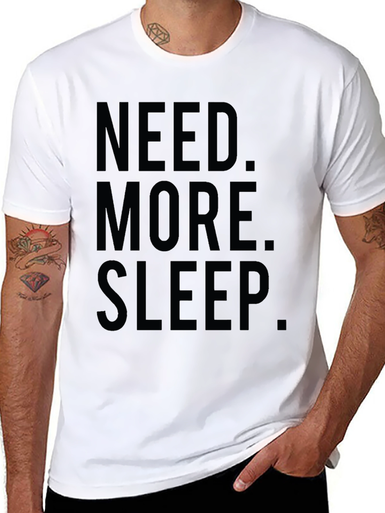 Need More Sleep Black Graphic Tee