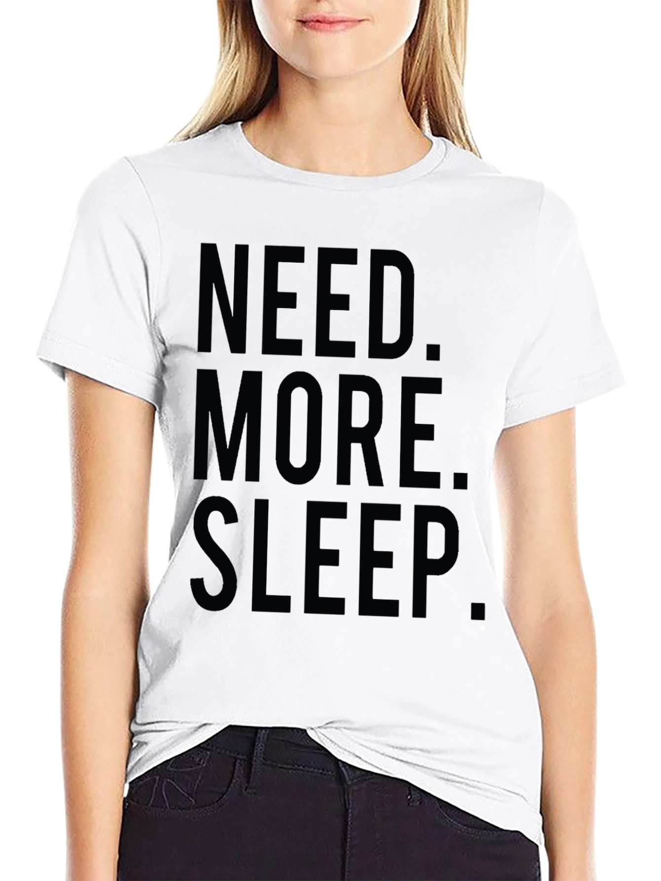 Need More Sleep Black Graphic Tee