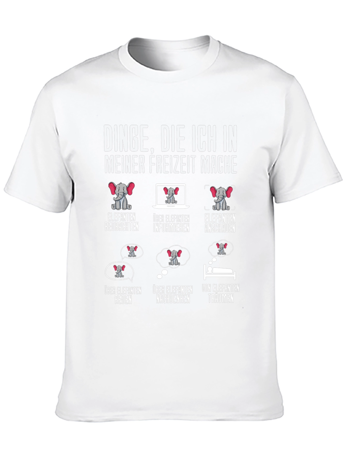 Elephant Lover T-Shirt - My Free Time Activities Tee