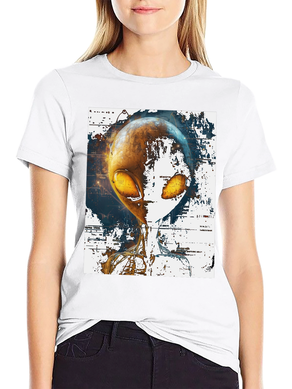 Alien Graphic Print T-Shirt - Sci-Fi Streetwear
