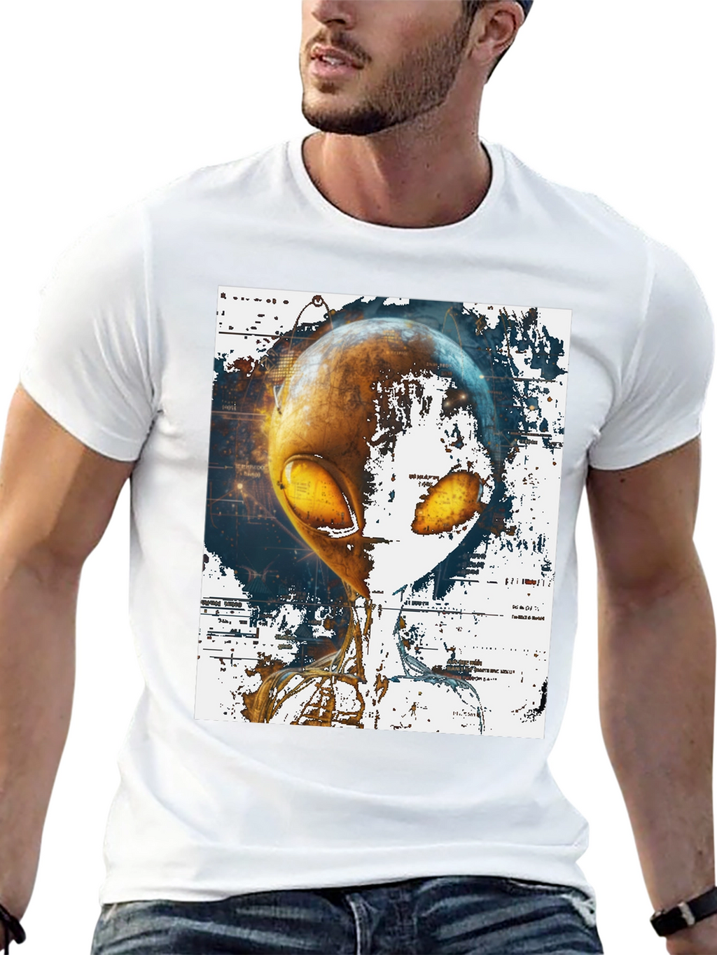 Alien Graphic Print T-Shirt - Sci-Fi Streetwear