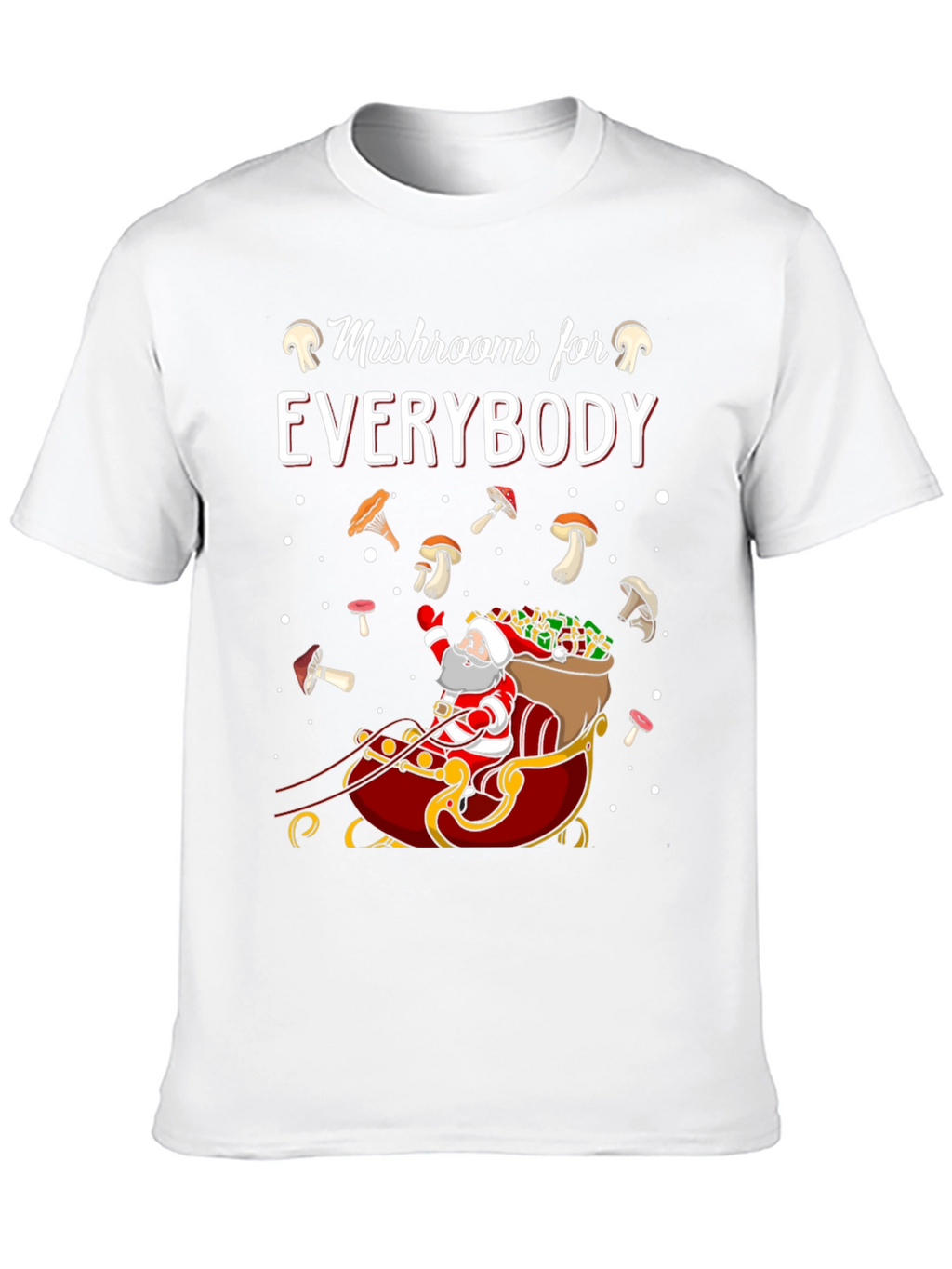 Mushroom Lovers Santa Sleigh Graphic Tee