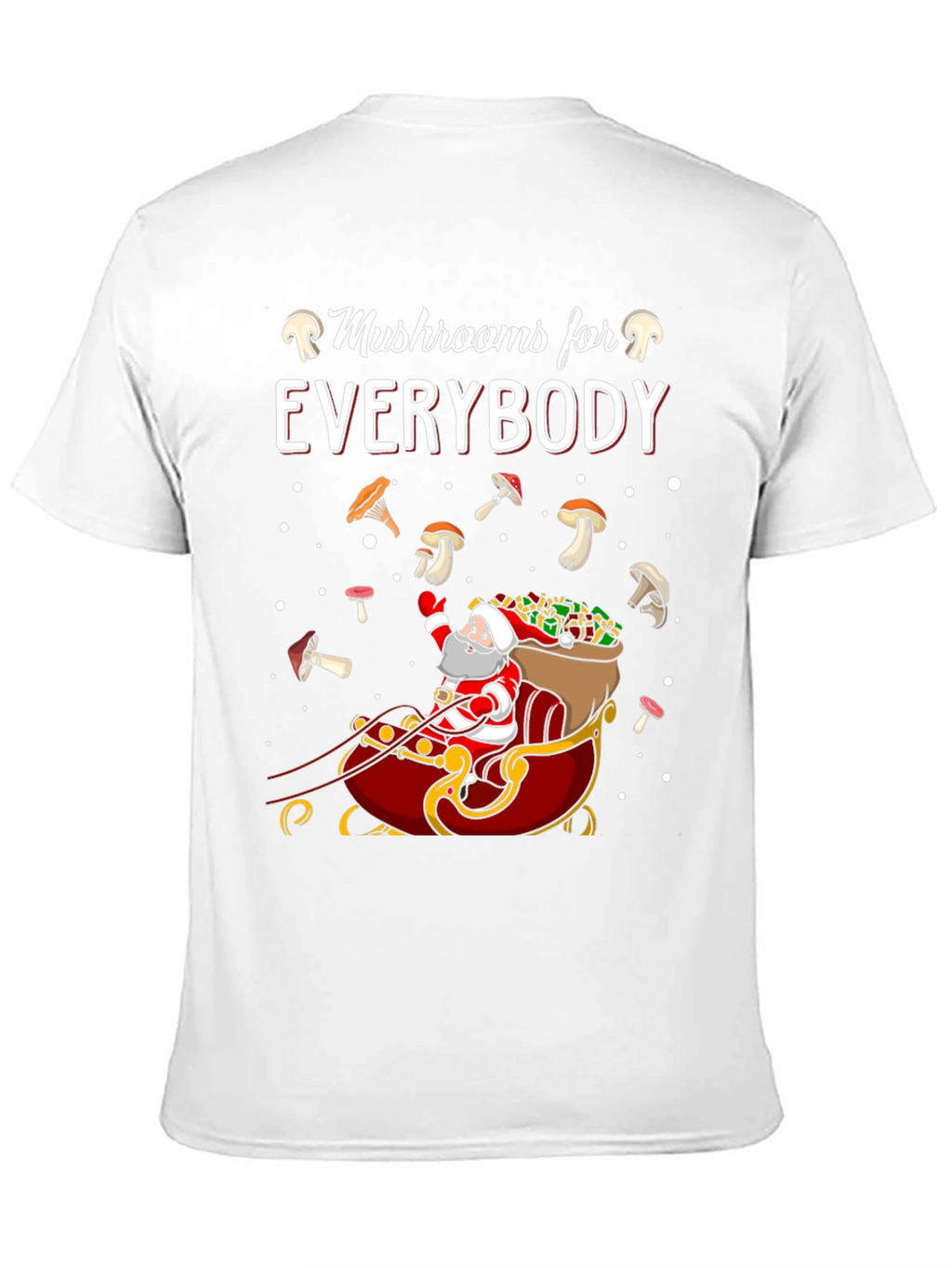 Mushroom Lovers Santa Sleigh Graphic Tee