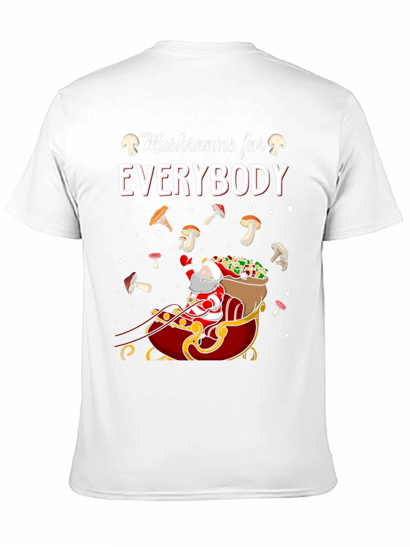 Mushroom Lovers Santa Sleigh Graphic Tee